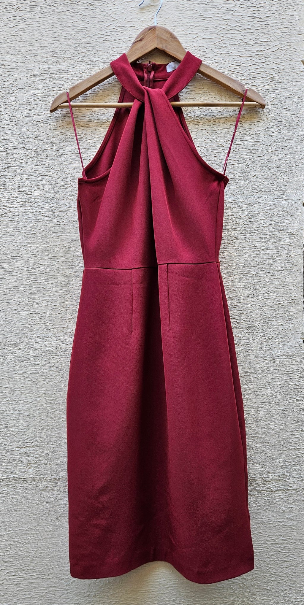 Burgundy Halter Dress