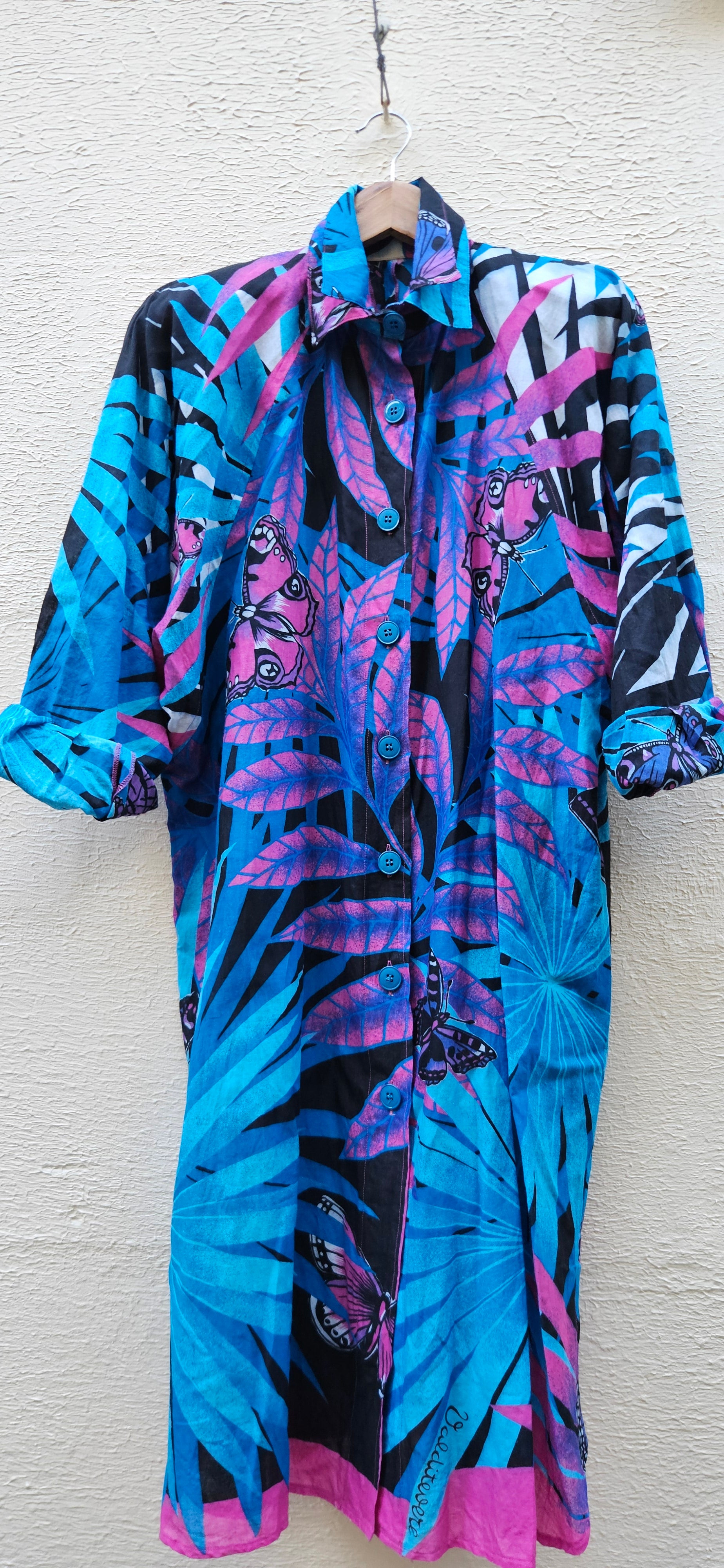 Tropical Buttoned Dress