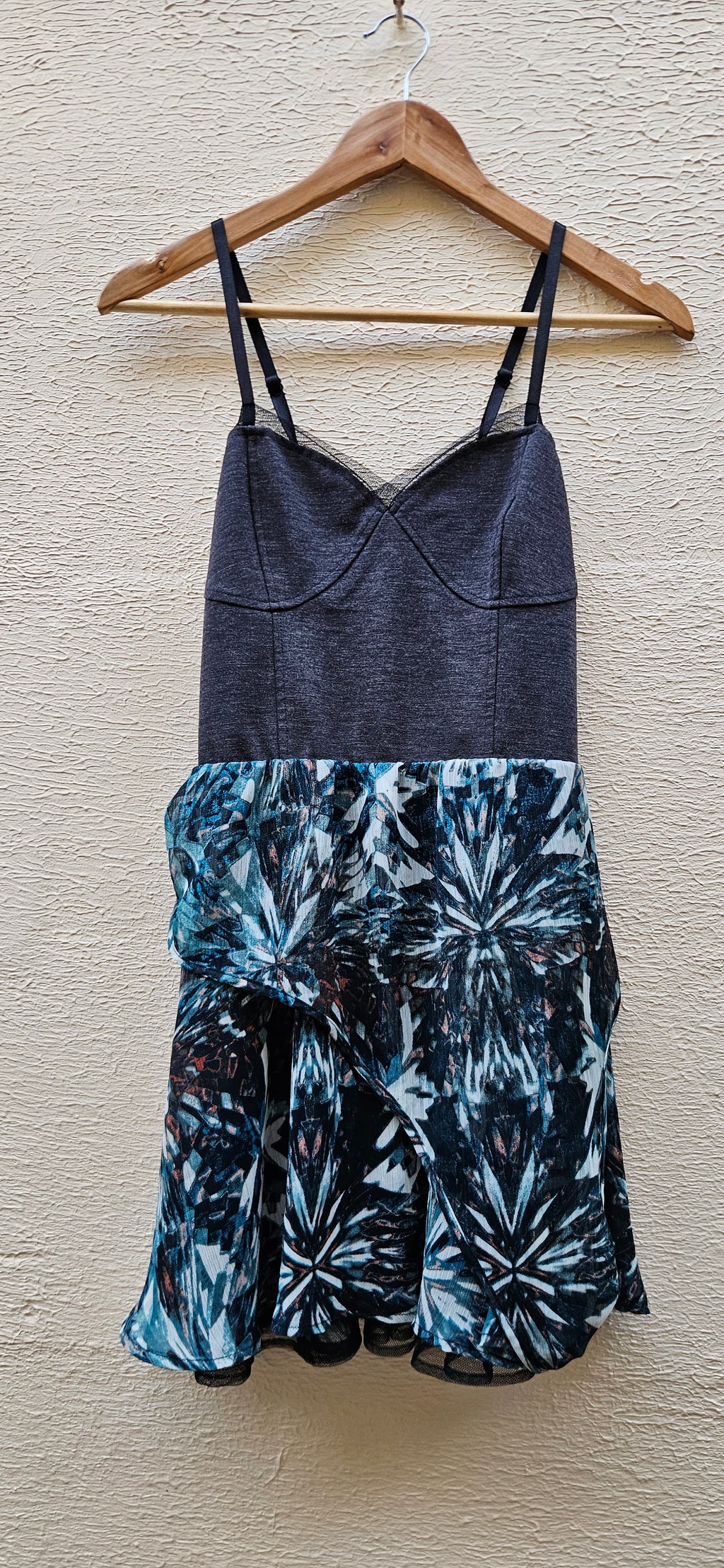 Gray Floral Dress