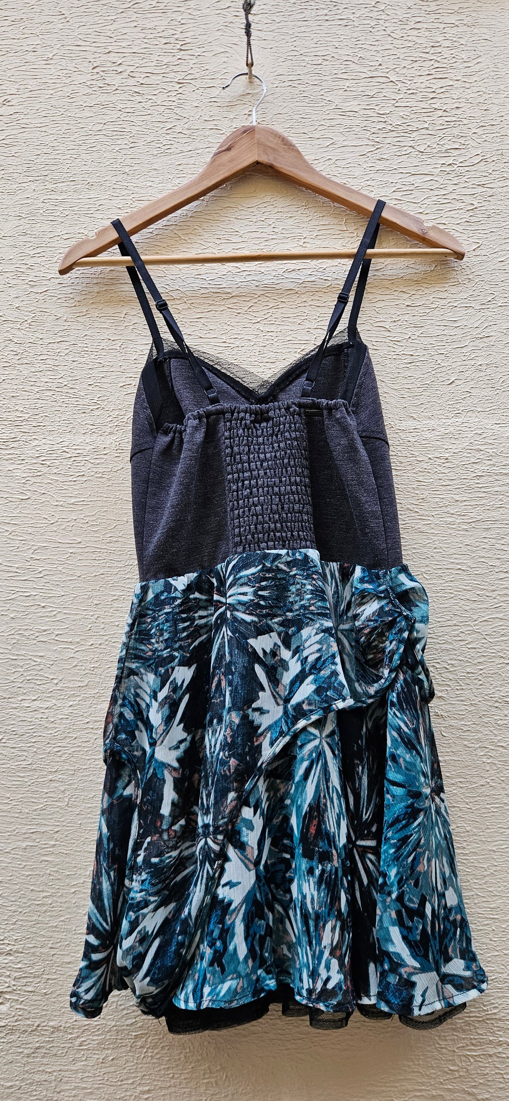 Gray Floral Dress