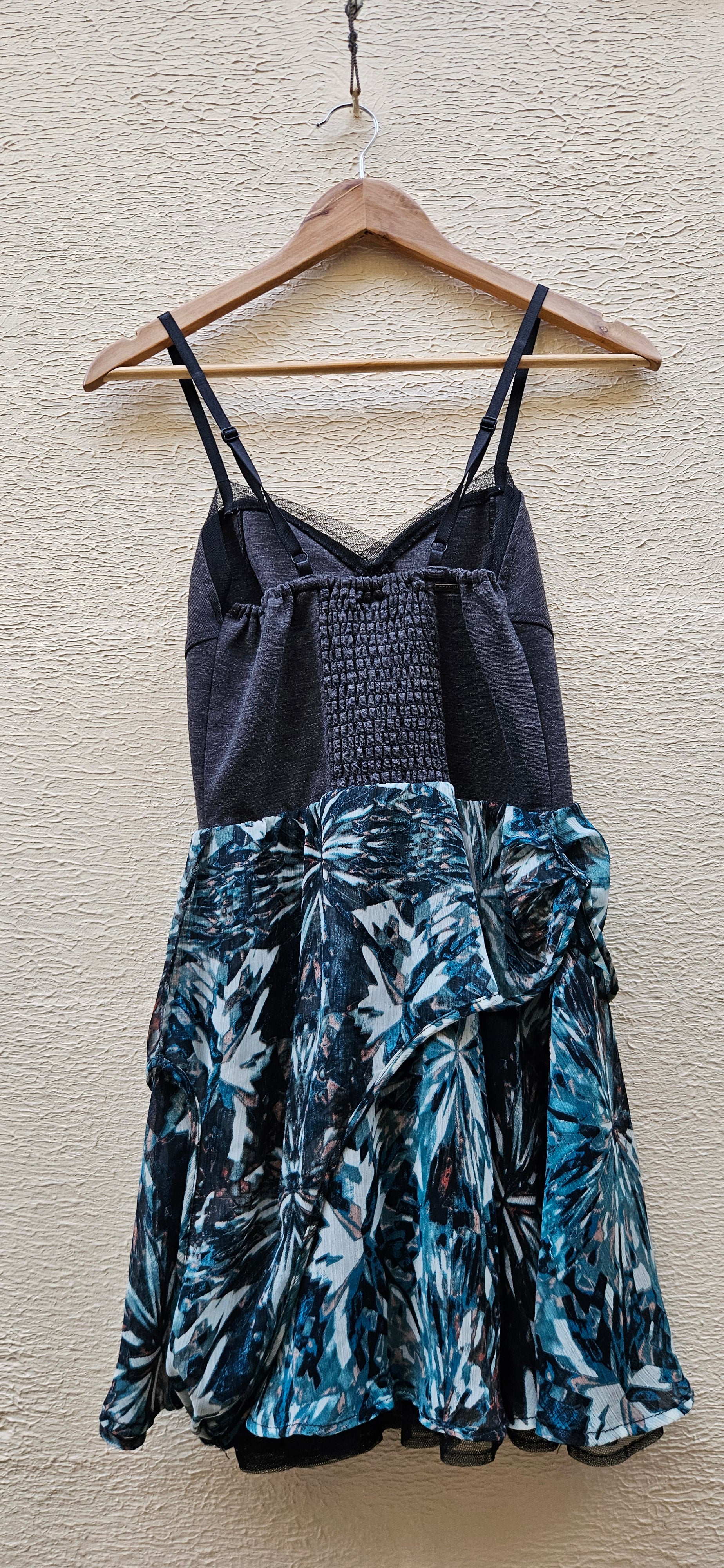 Gray Floral Dress