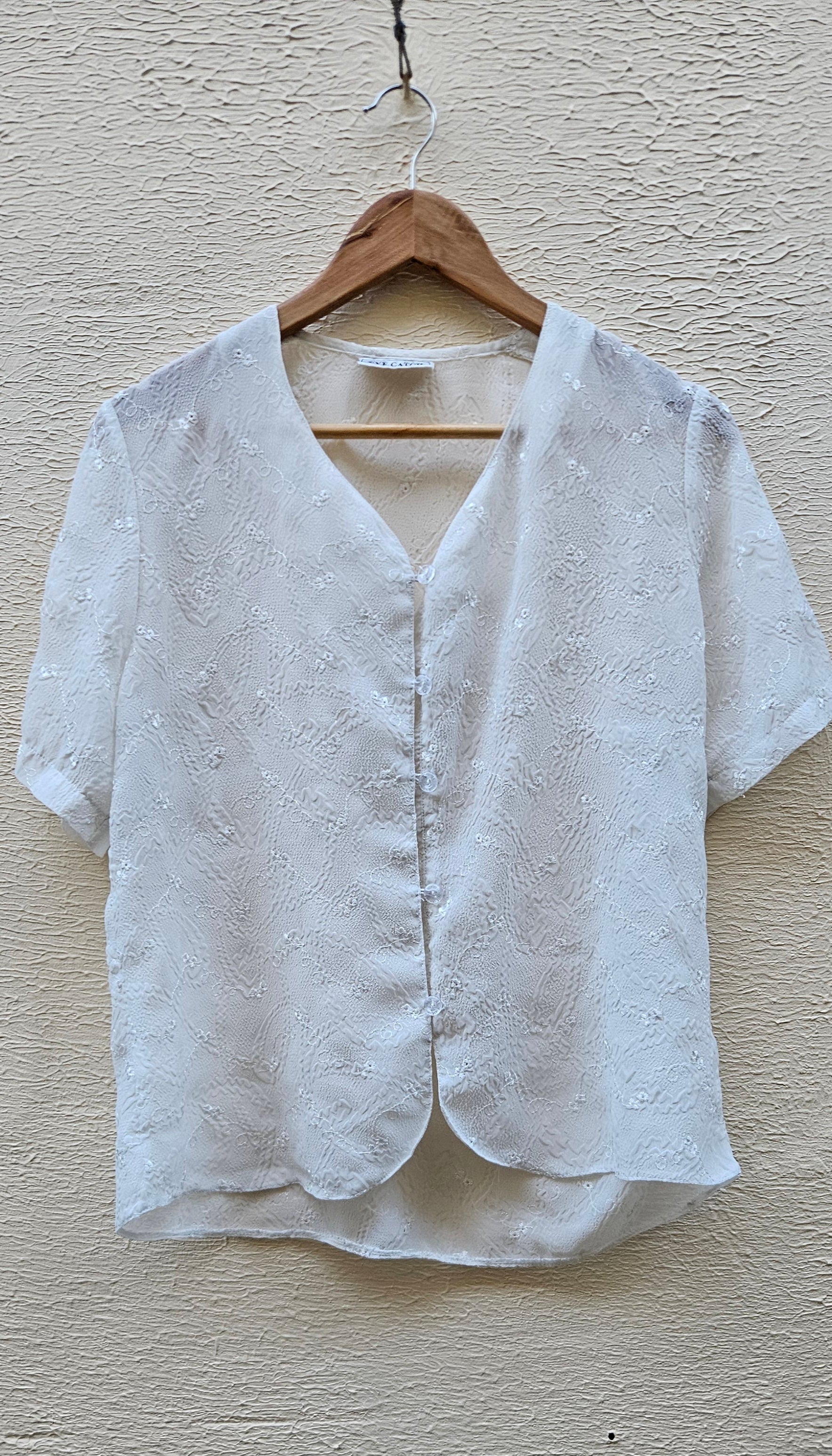 Vintage White Lace Blouse