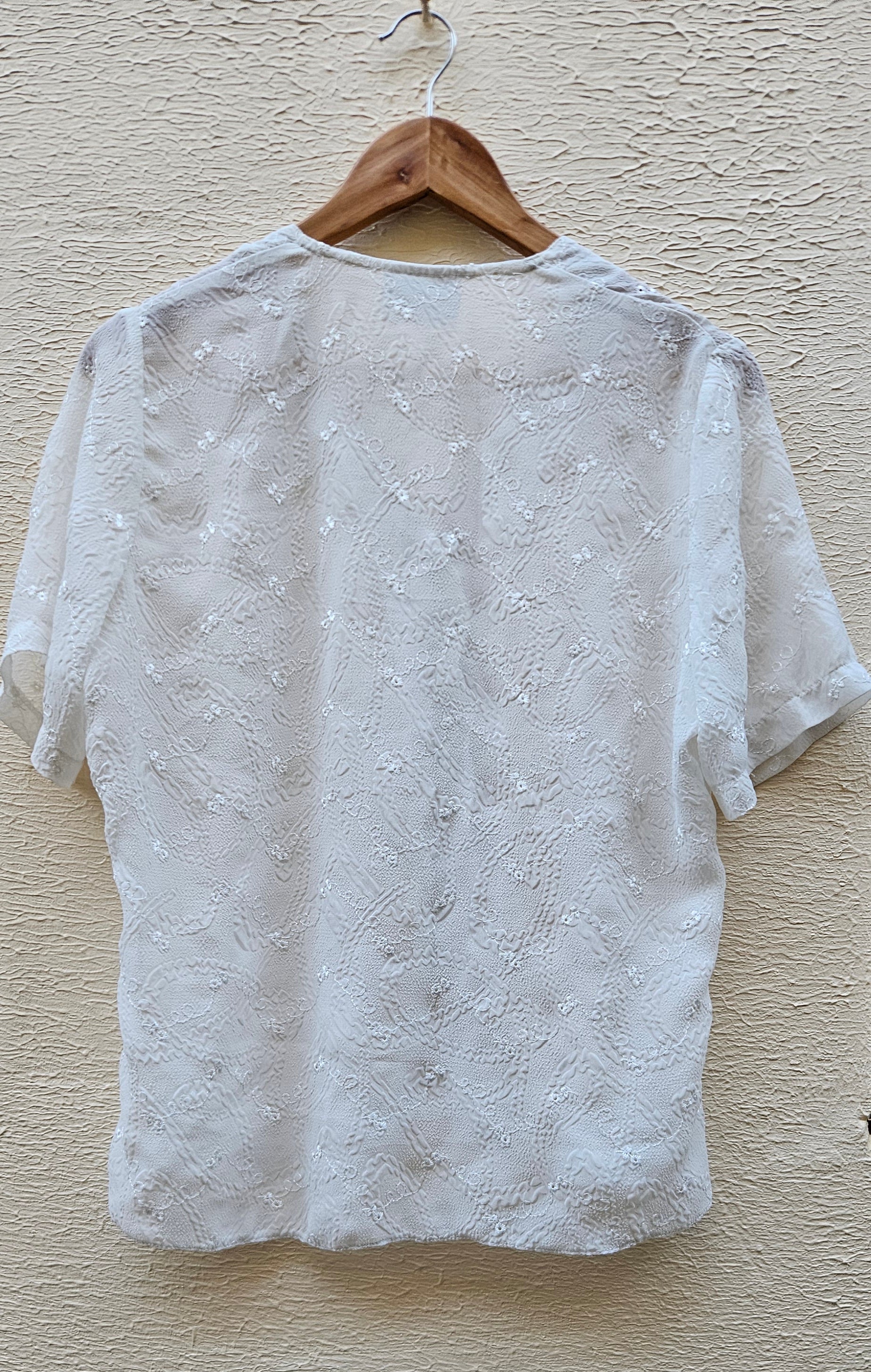Vintage White Lace Blouse