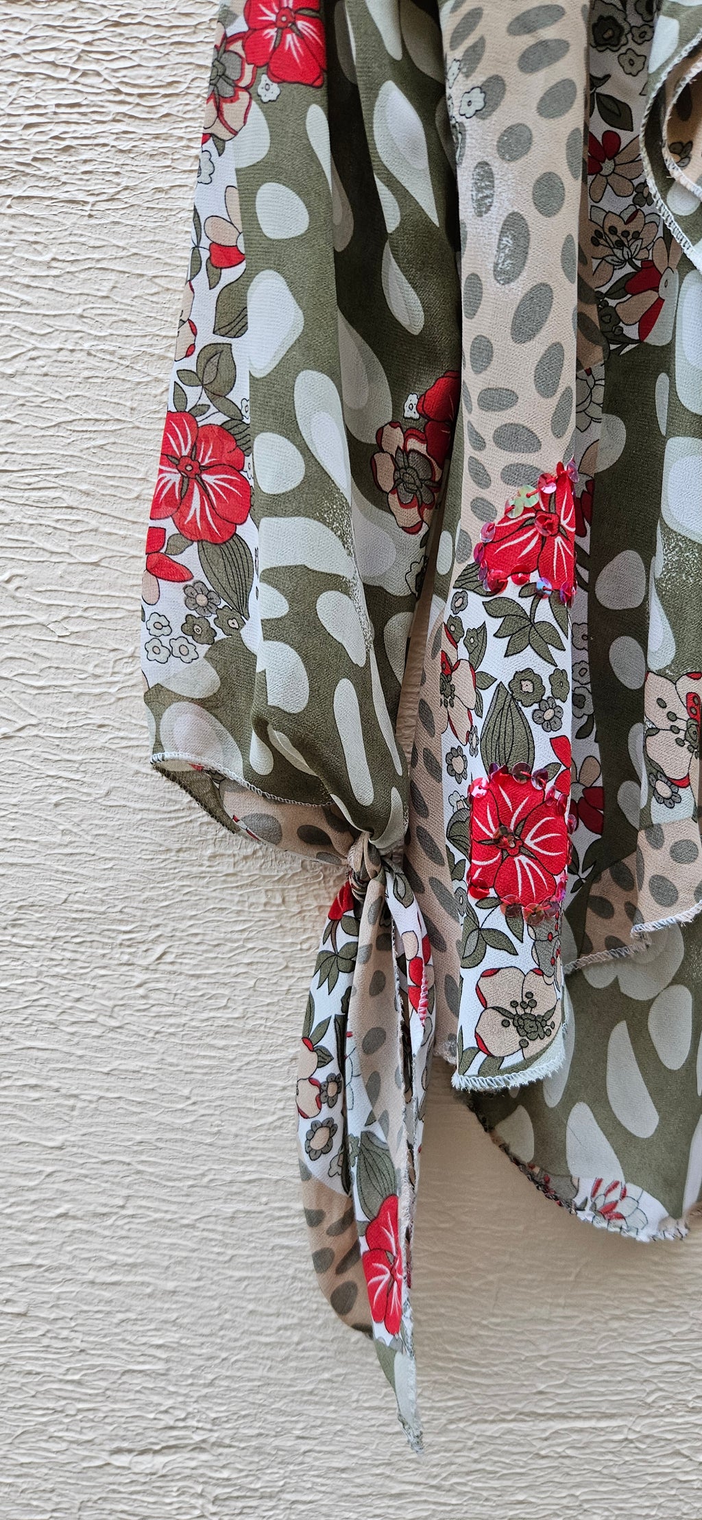 Vintage Ruffle Tie Blouse