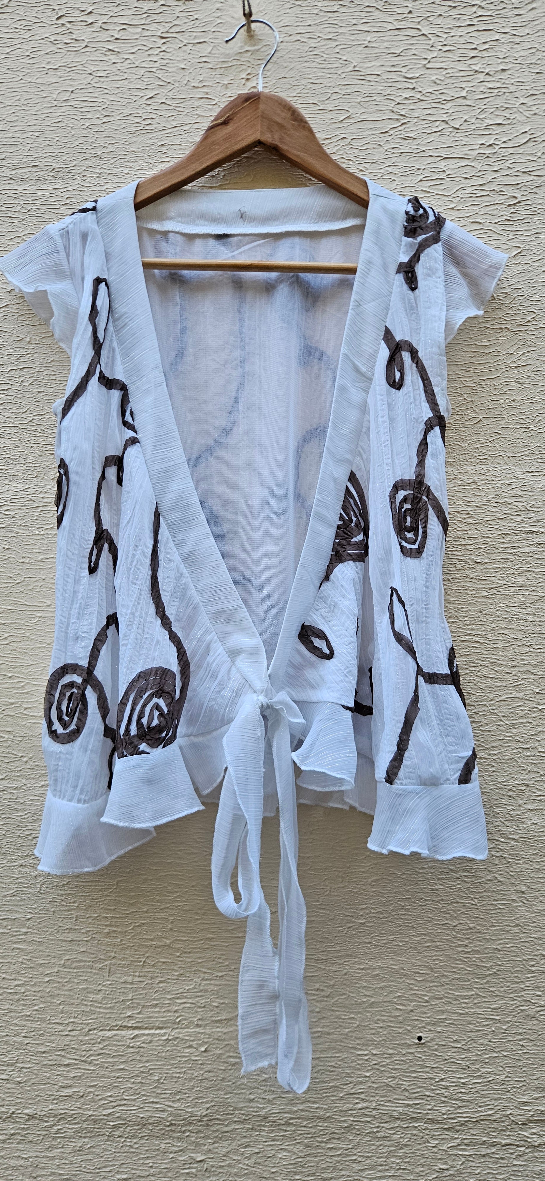 Swirl Tie-Front Boho Top