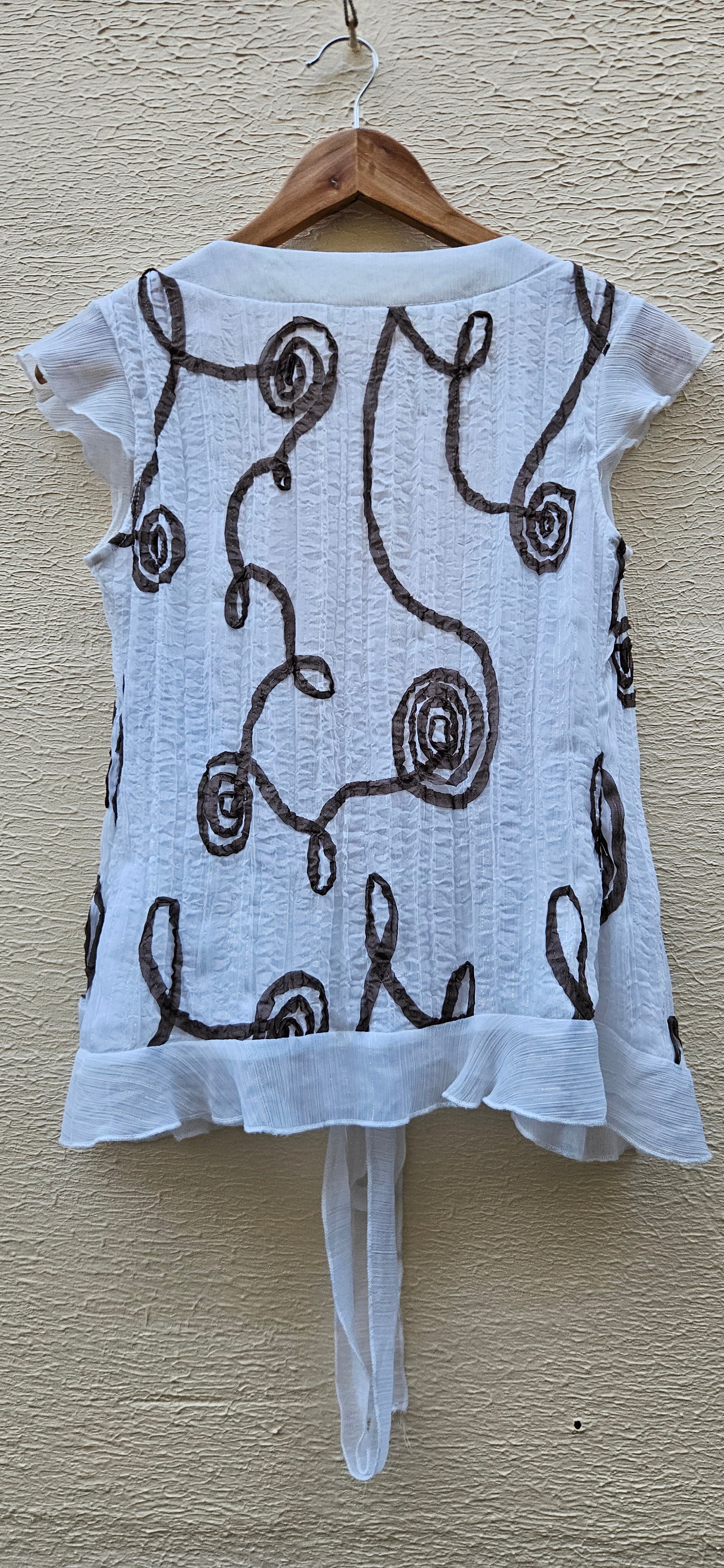 Swirl Tie-Front Boho Top