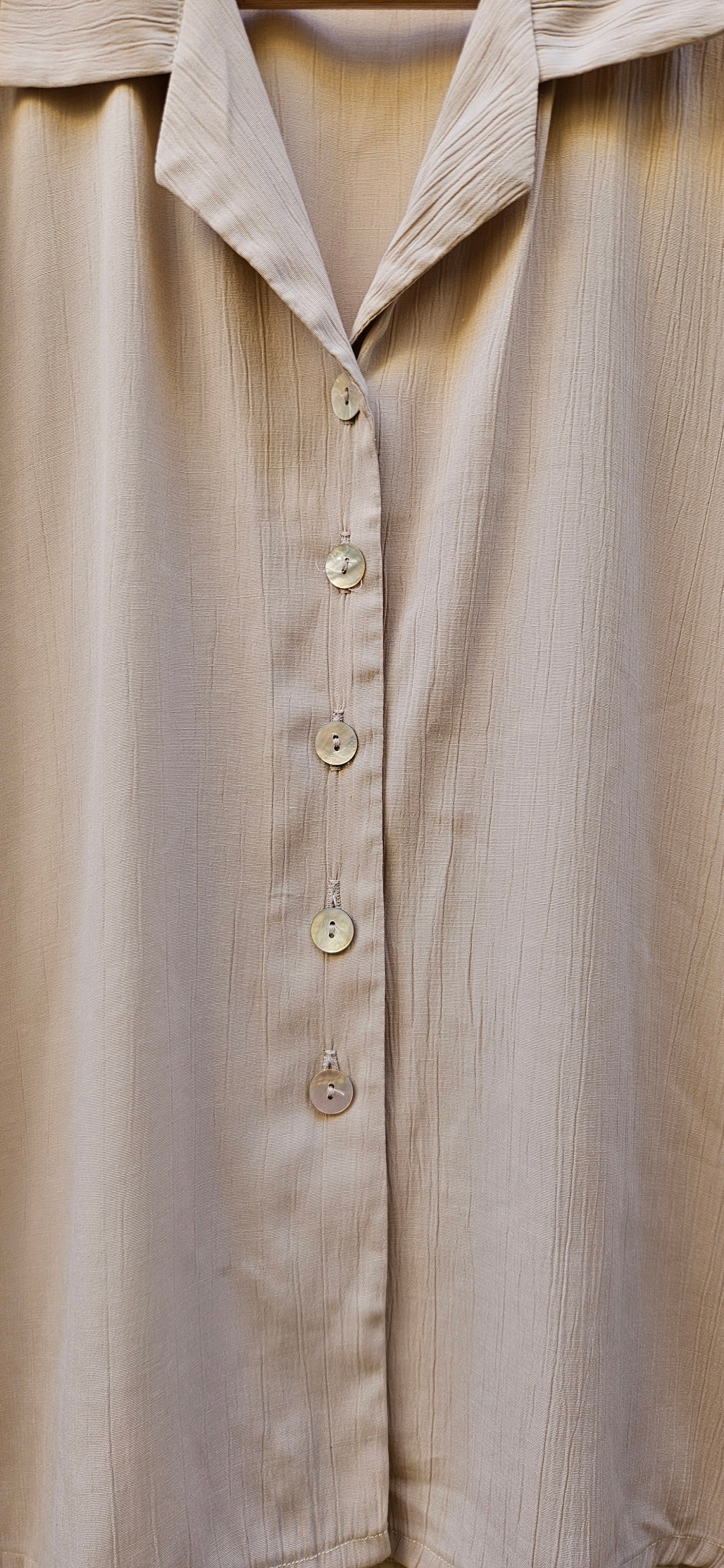 Beige Sleeveless Blouse