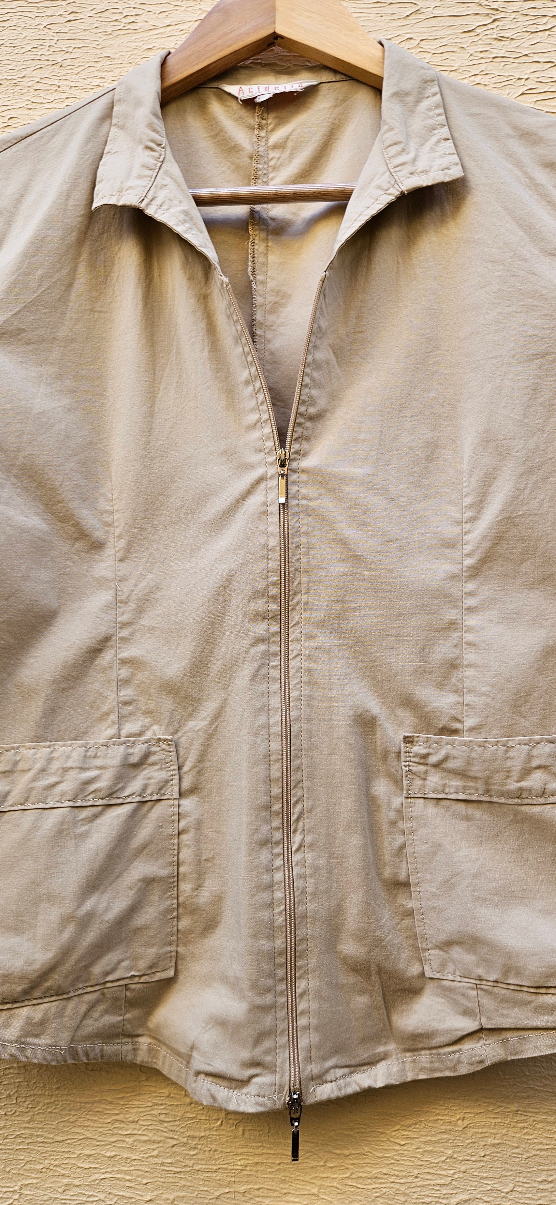 Beige Cargo Zip-Up