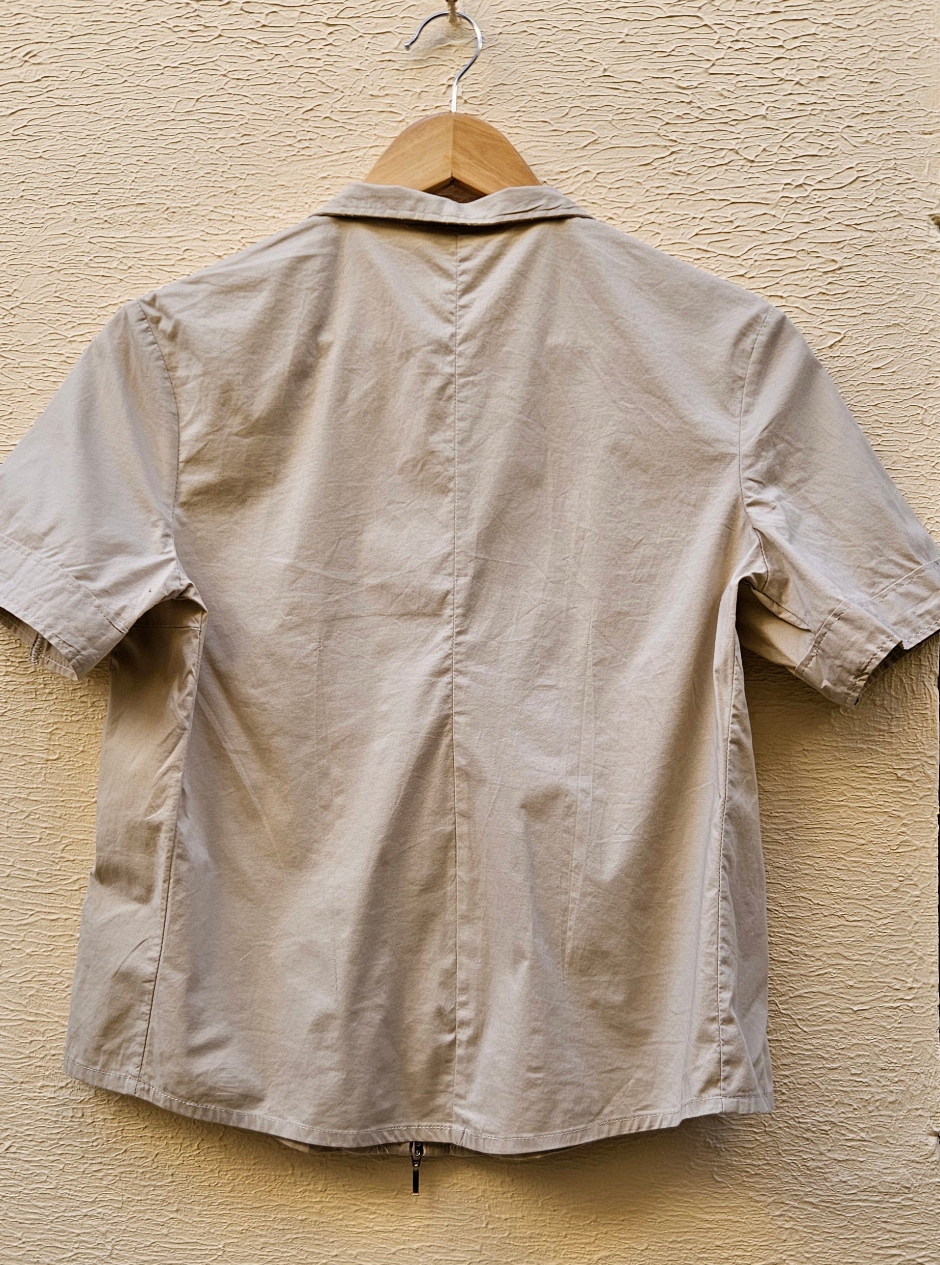Beige Cargo Zip-Up