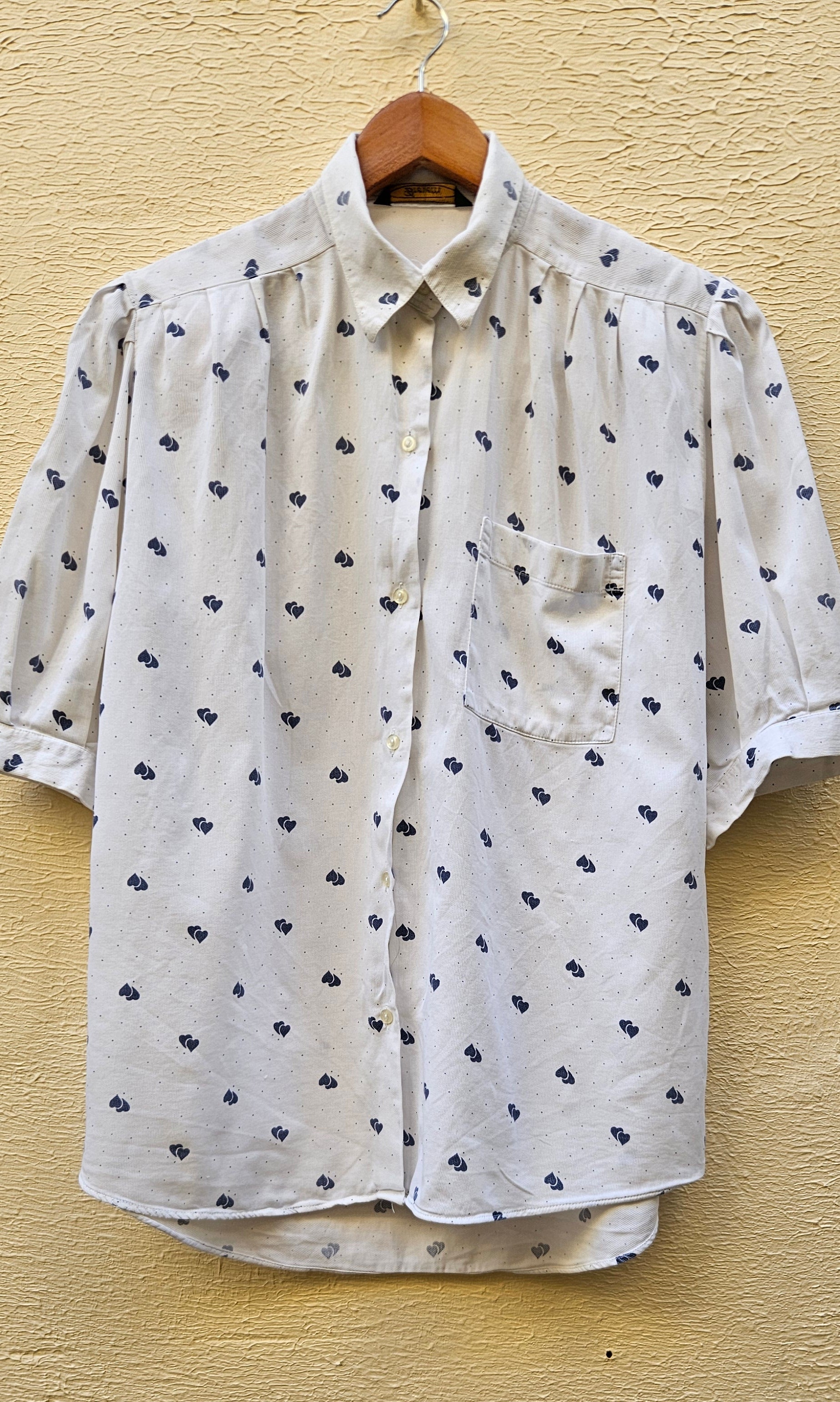 Vintage Heart Printed Shirt