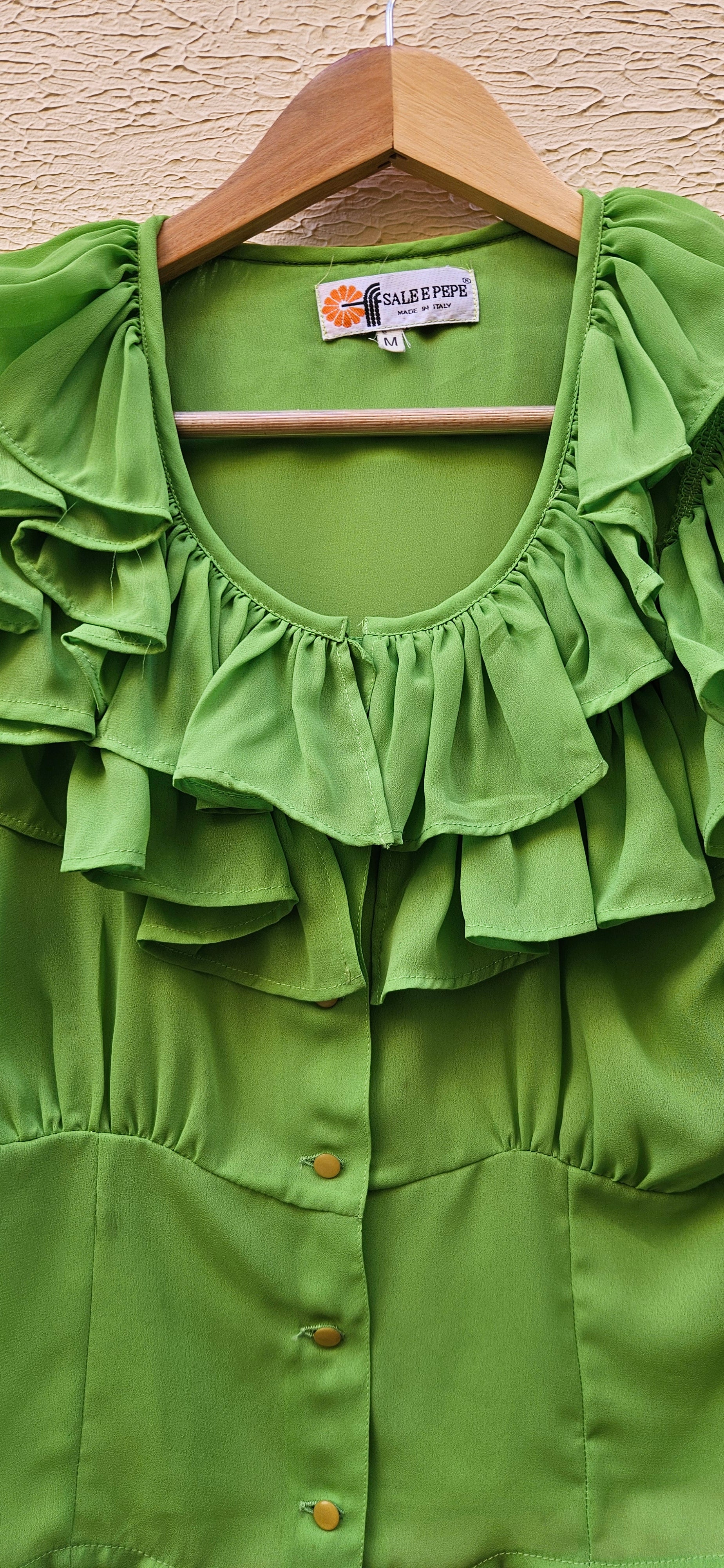 Lime Green Ruffled Blouse
