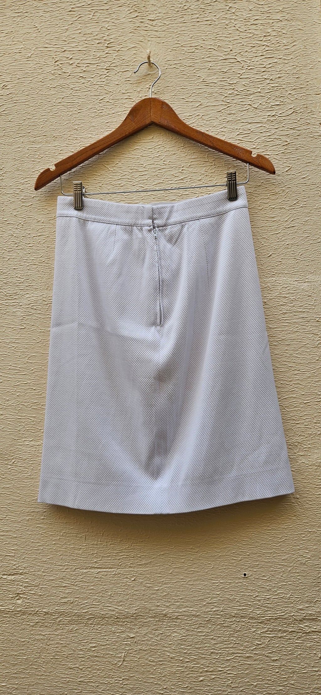 White Textured Skirt
