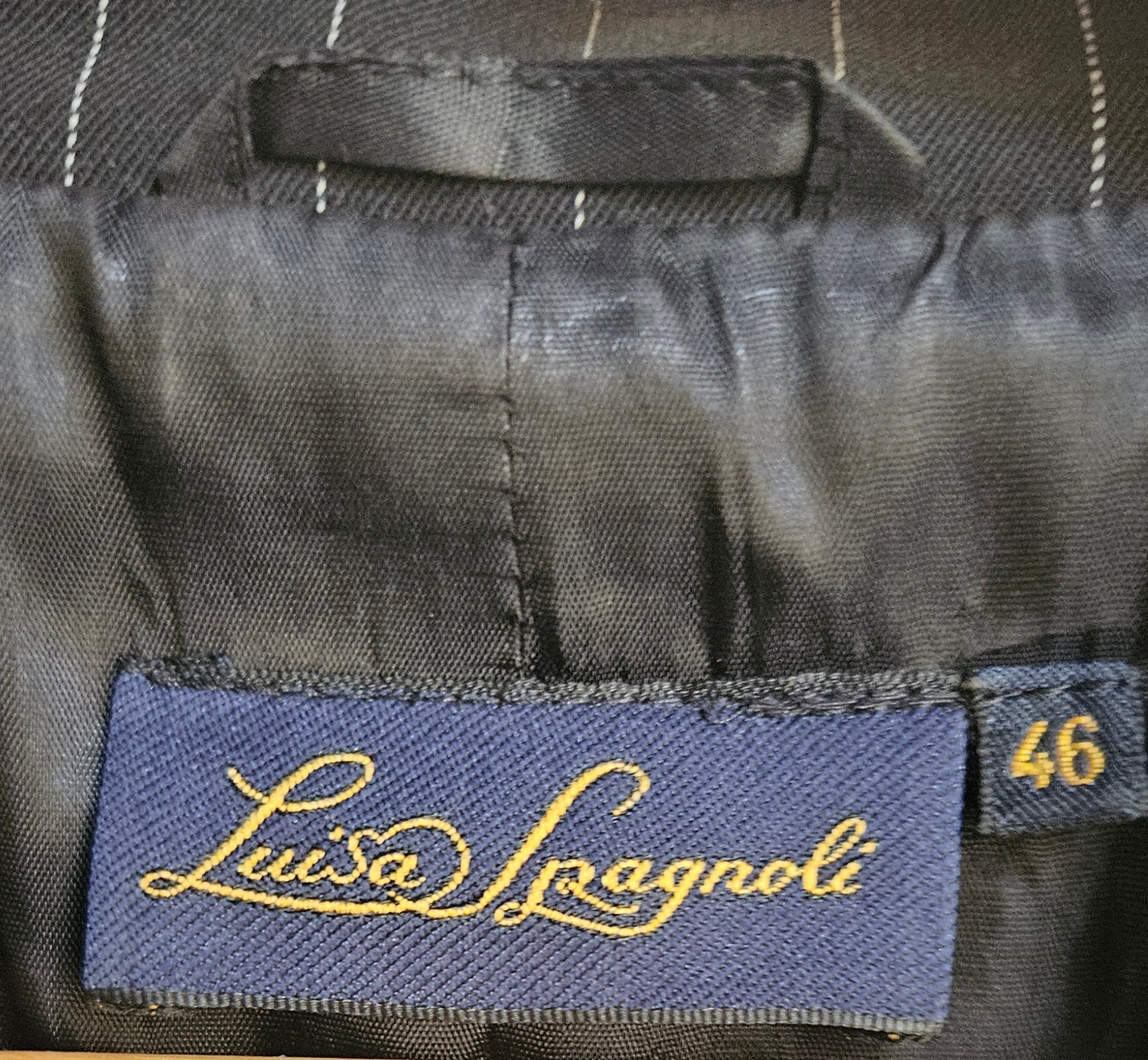 Luisa Spagnoli Pinstripe Blazer & Skirt Set
