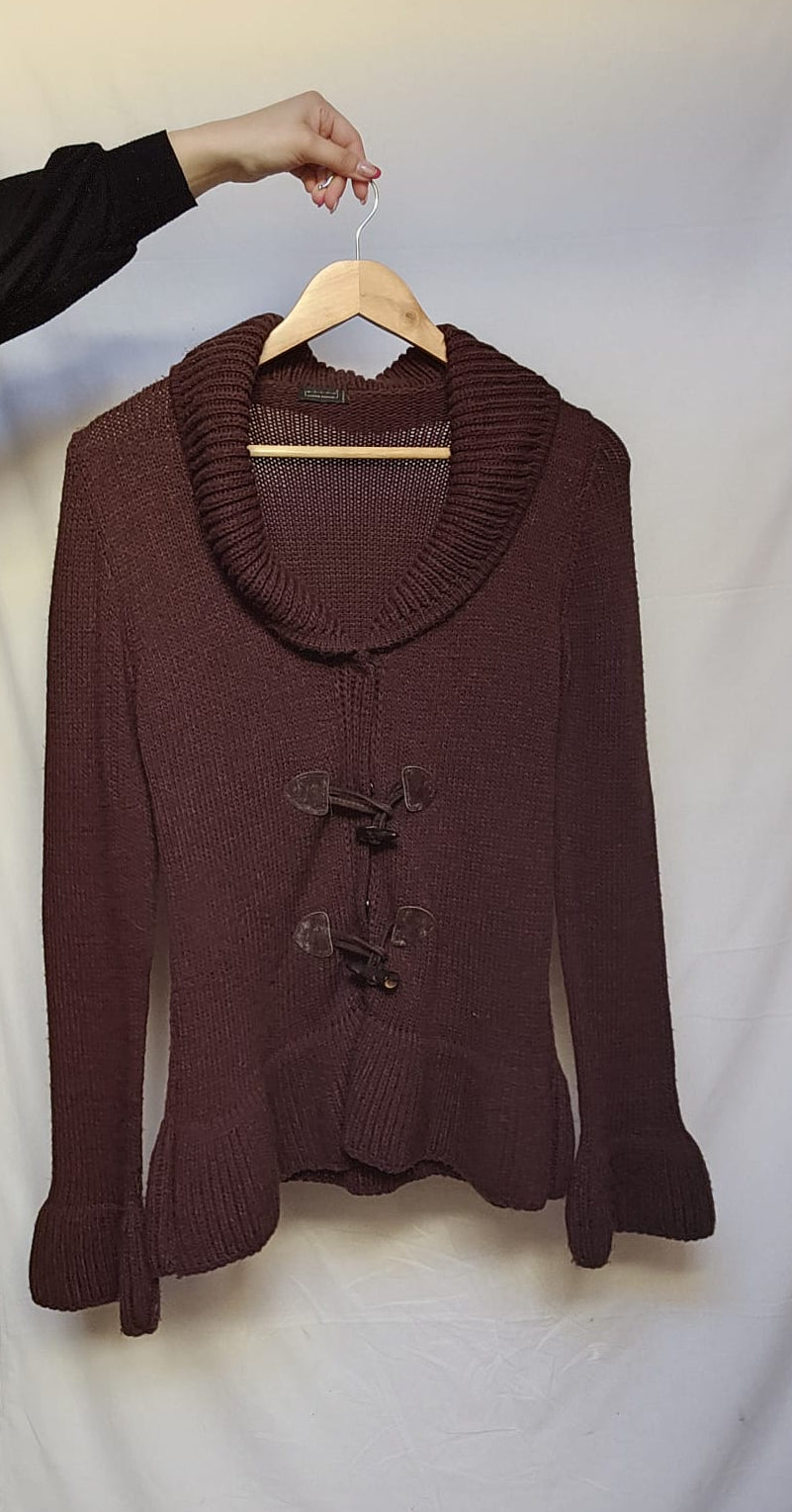 Brown Knit Cardigan