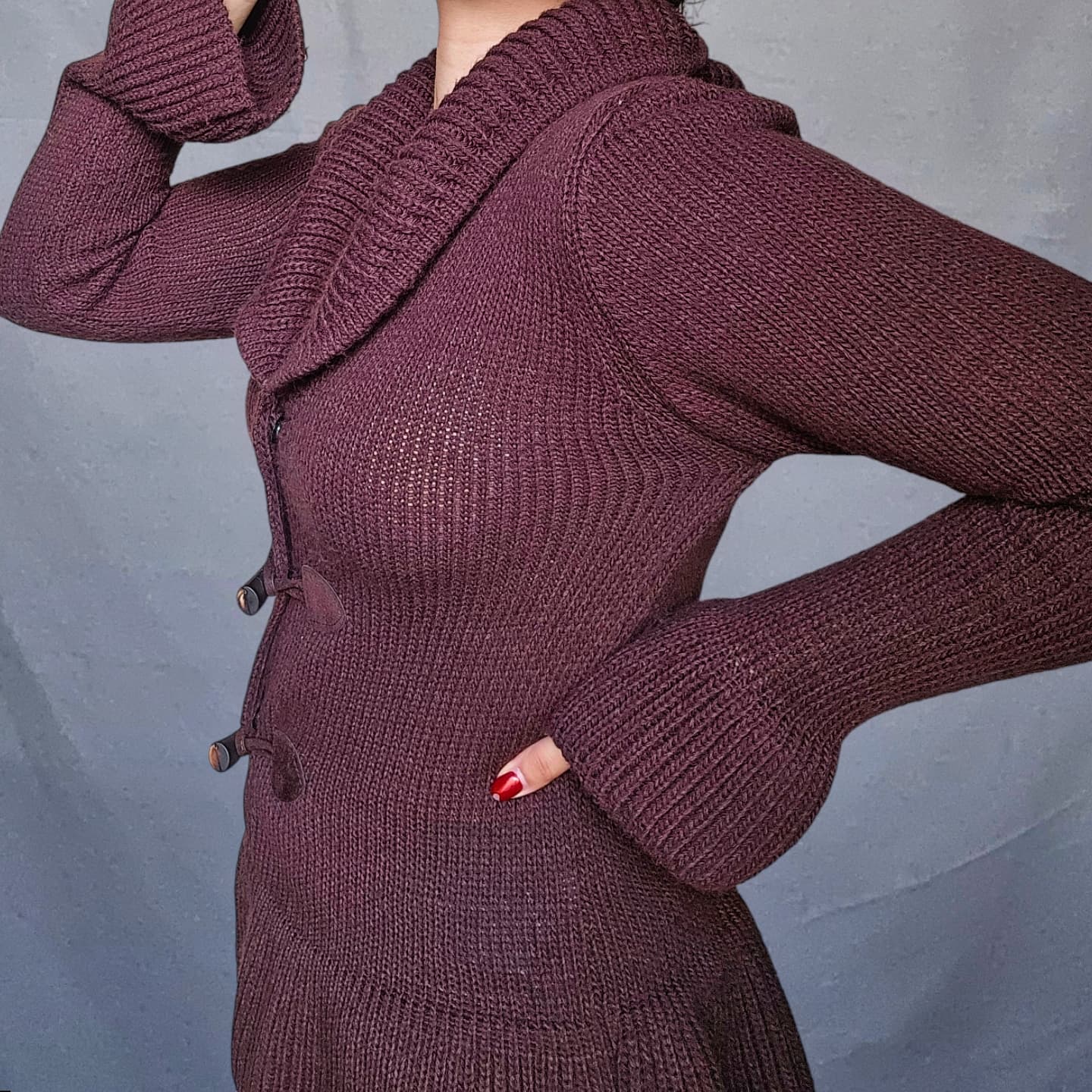 Brown Knit Cardigan