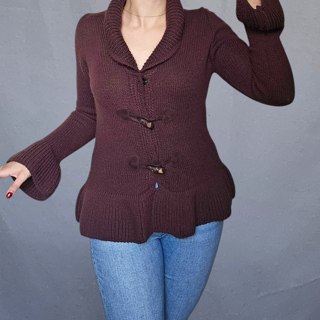 Brown Knit Cardigan