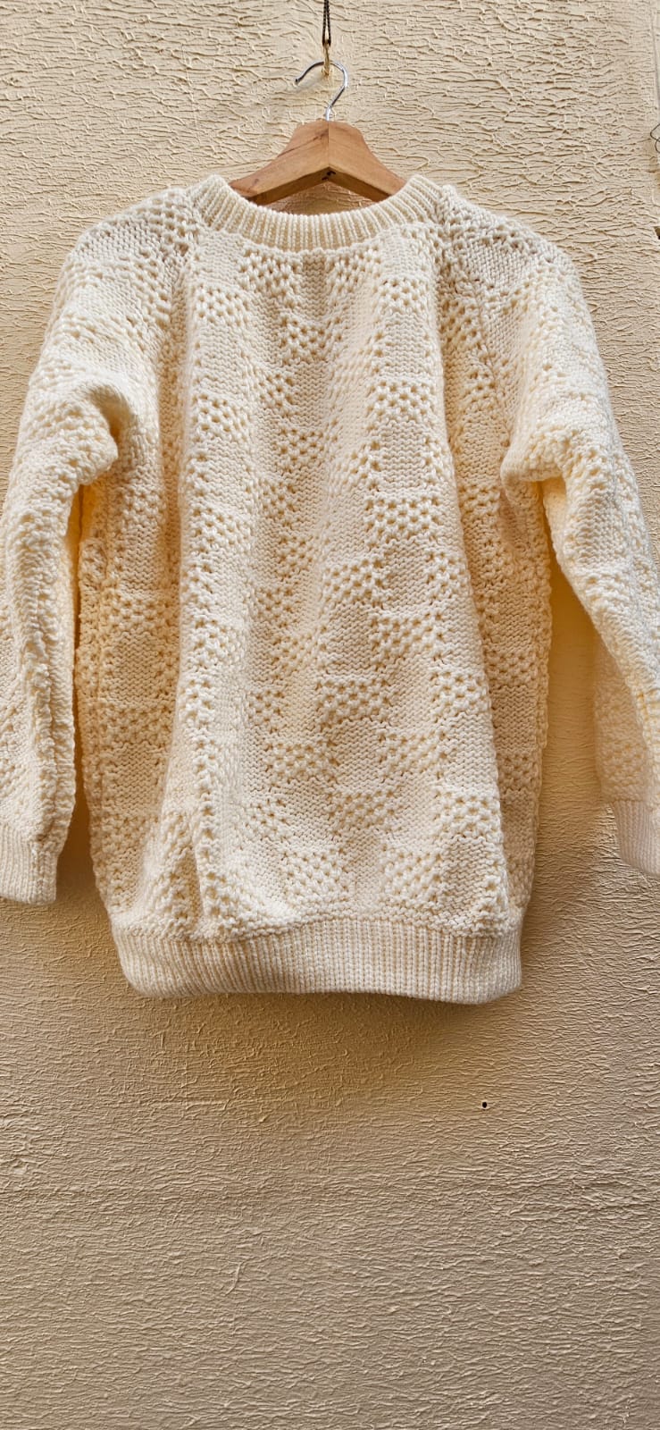 Hand-Knitted Cable Knit Sweater