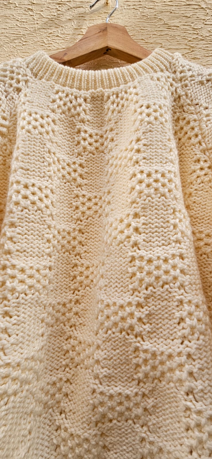 Hand-Knitted Cable Knit Sweater