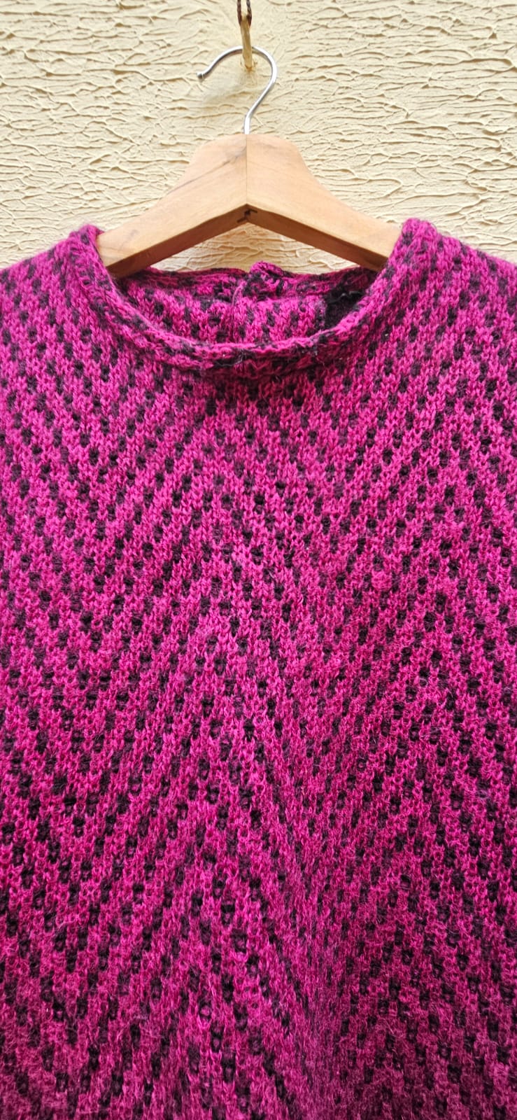 Hot Pink Geometric Sweater