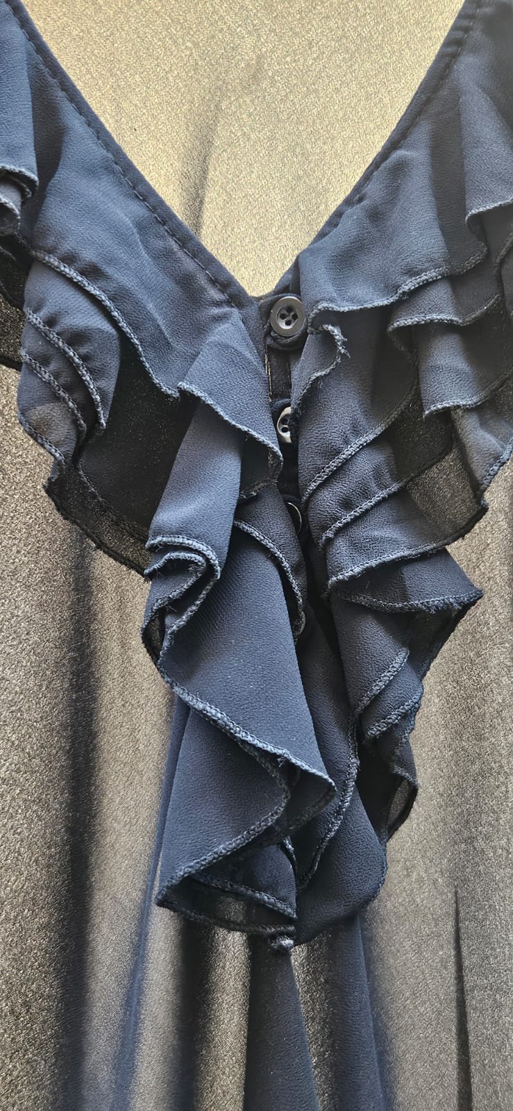 Black Ruffled Blouse