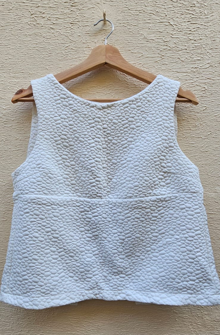 Textured Vest with Tie Front
