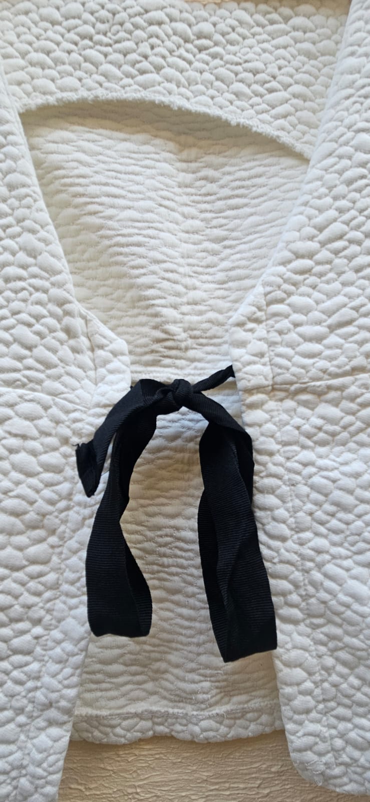 Textured Vest with Tie Front