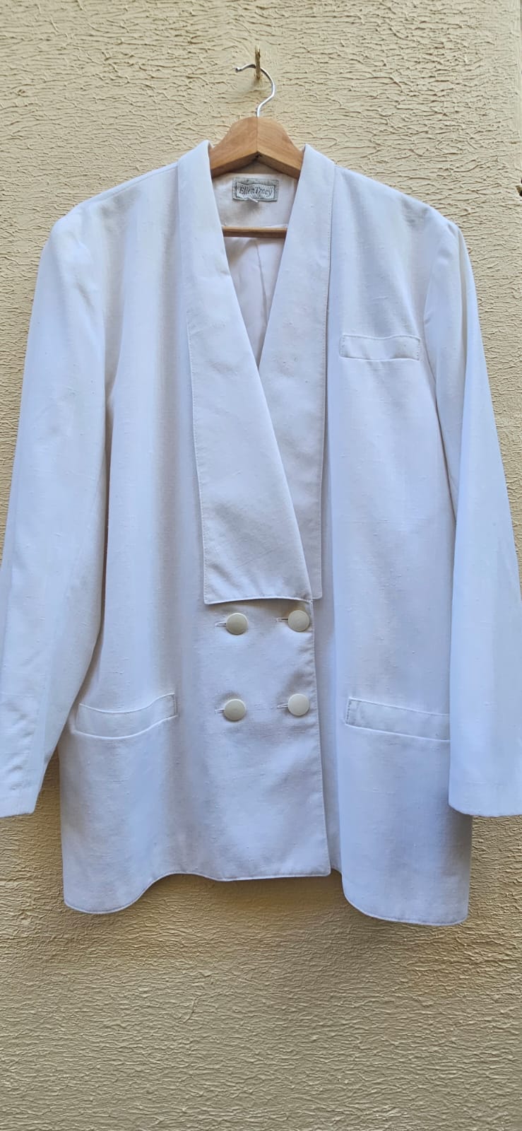 White Long Double Breasted Blazer