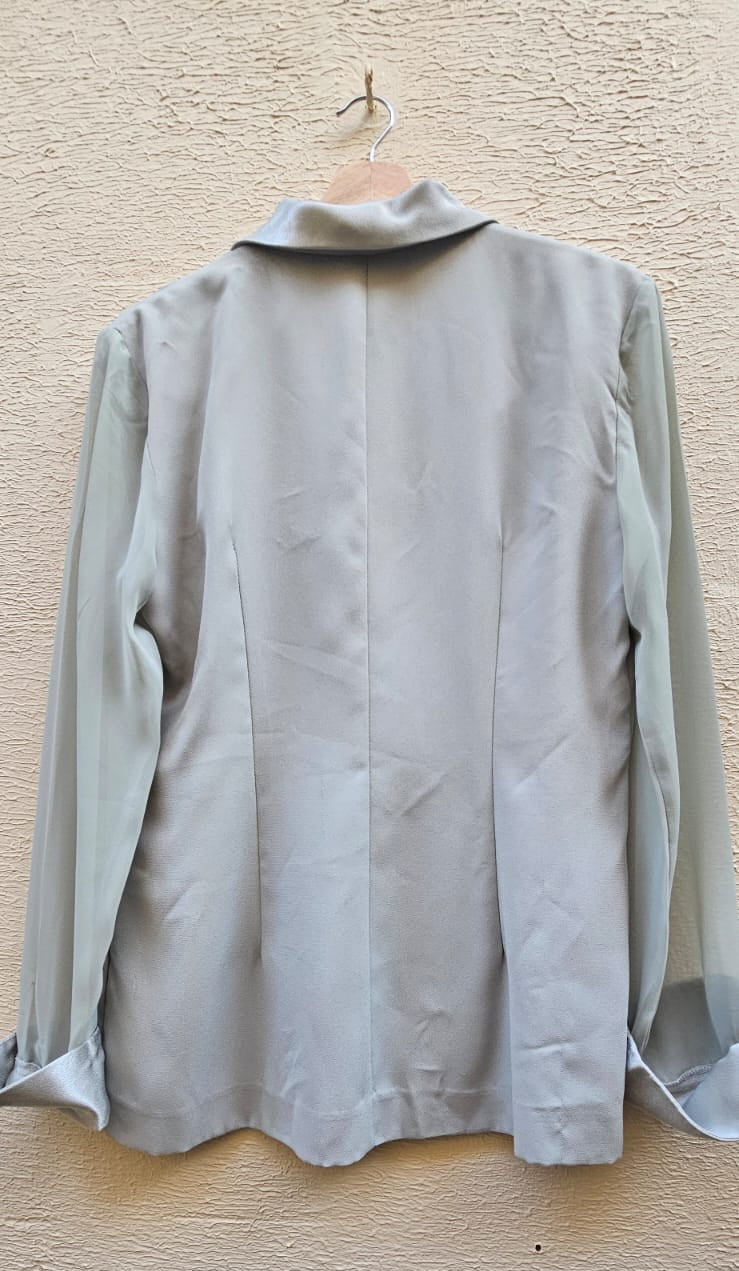 Vintage Pale Lime Blazer Shirt