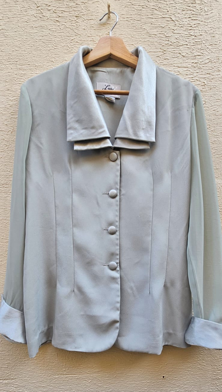 Vintage Pale Lime Blazer Shirt