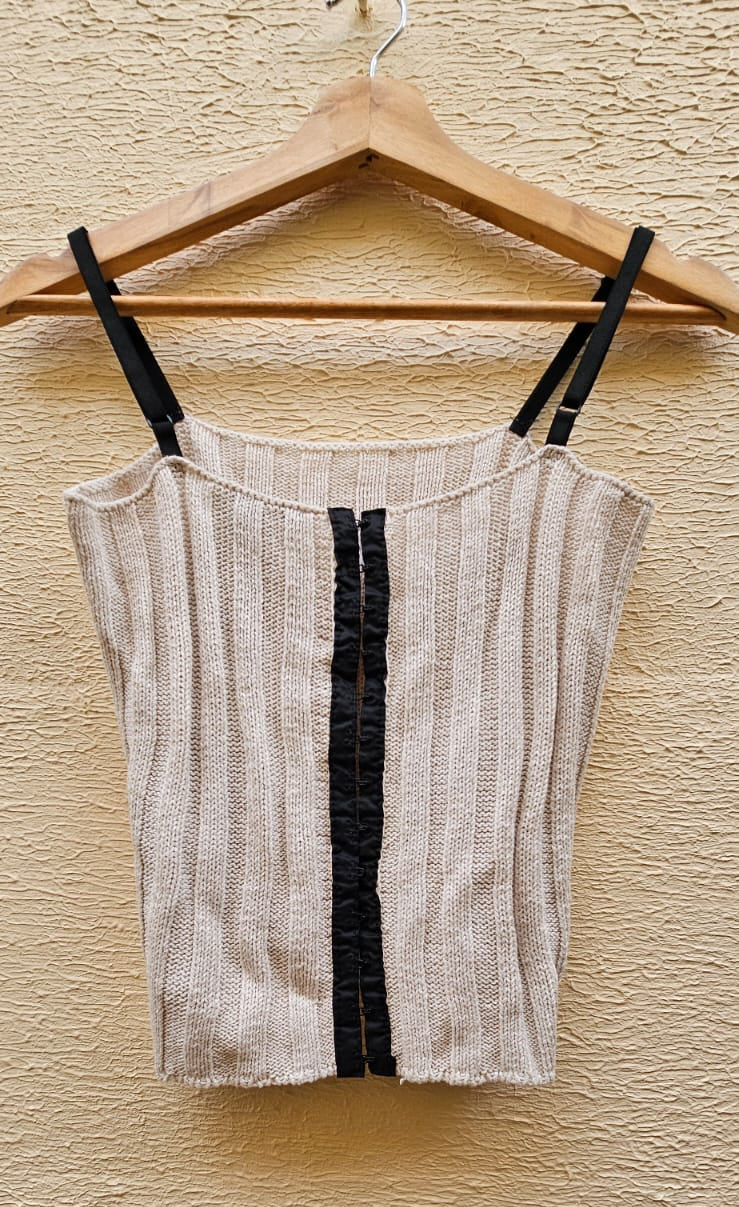 Beige Knit Cami Top