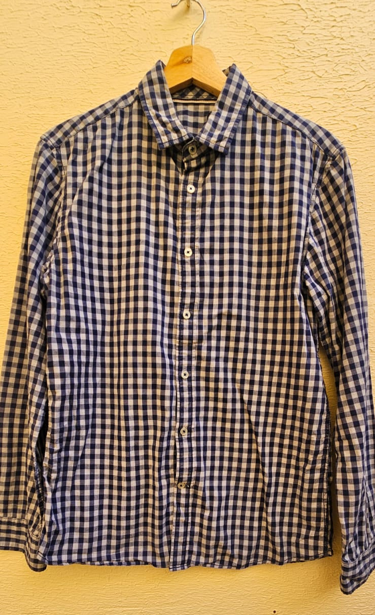Blue Gingham Check Shirt