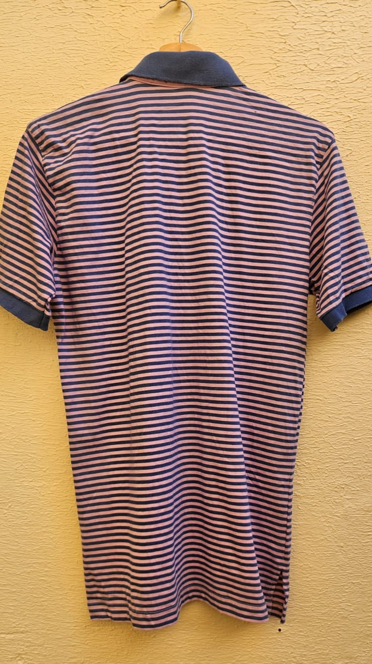 Pink Striped Polo T-Shirt