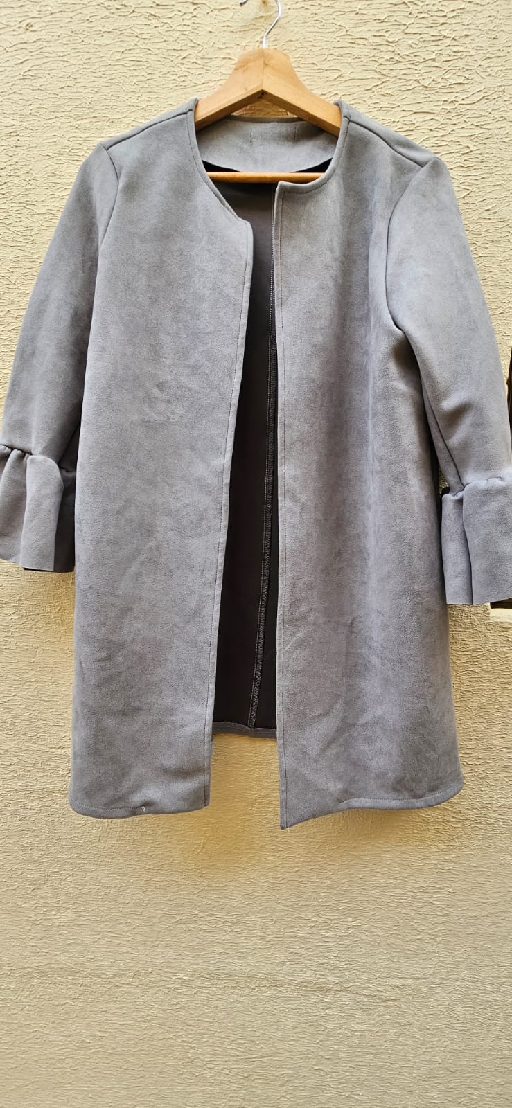 Grey Puffer Sleeve Jacket