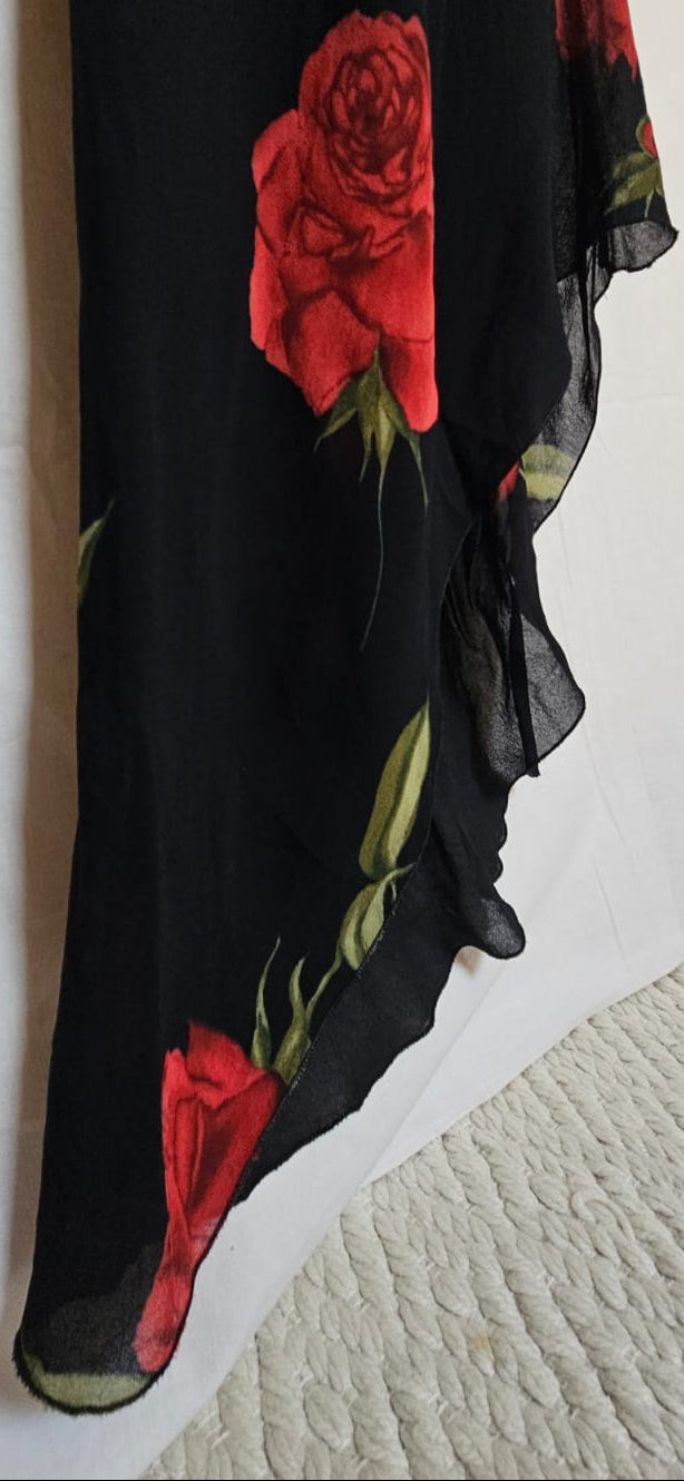 Black Rose Slip Dress