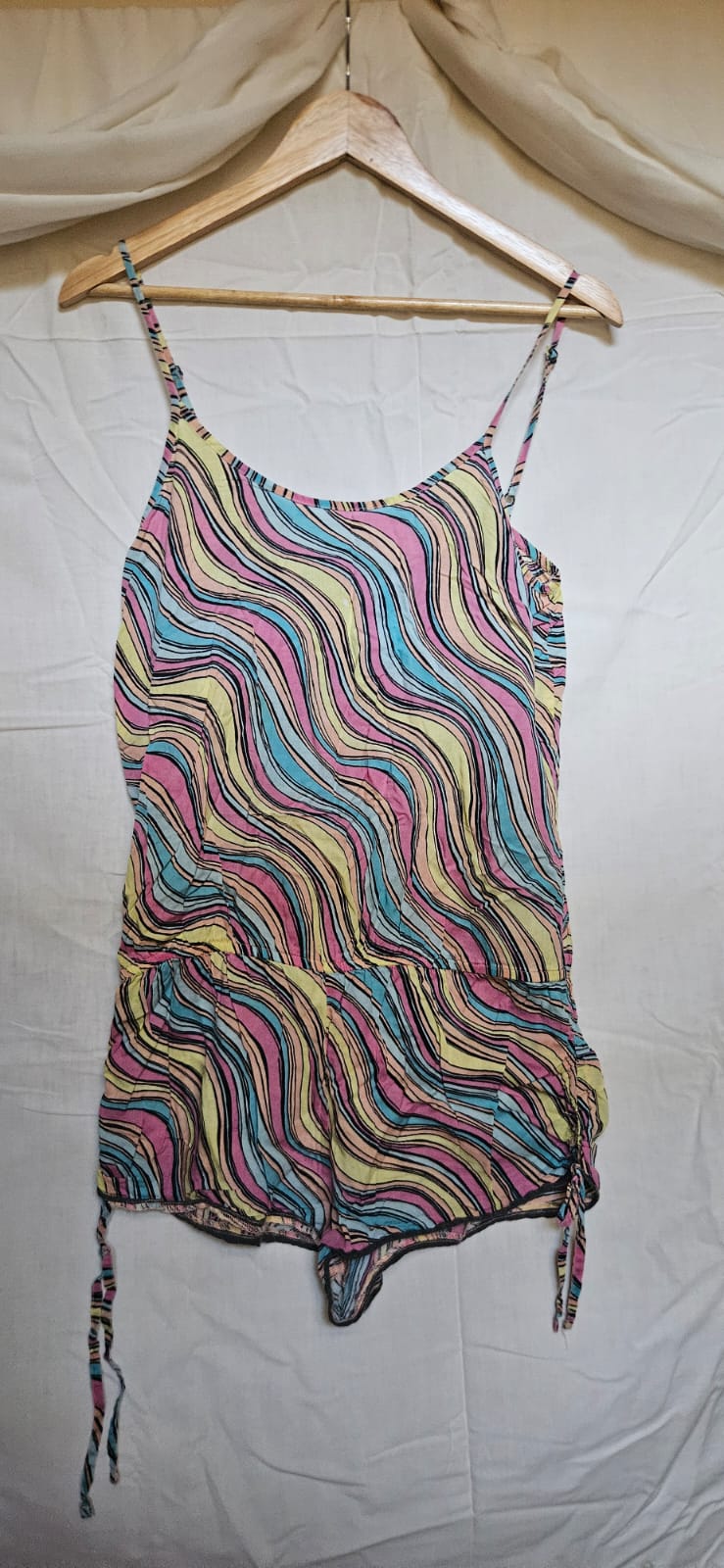 Multicolour Wave Print Playsuit
