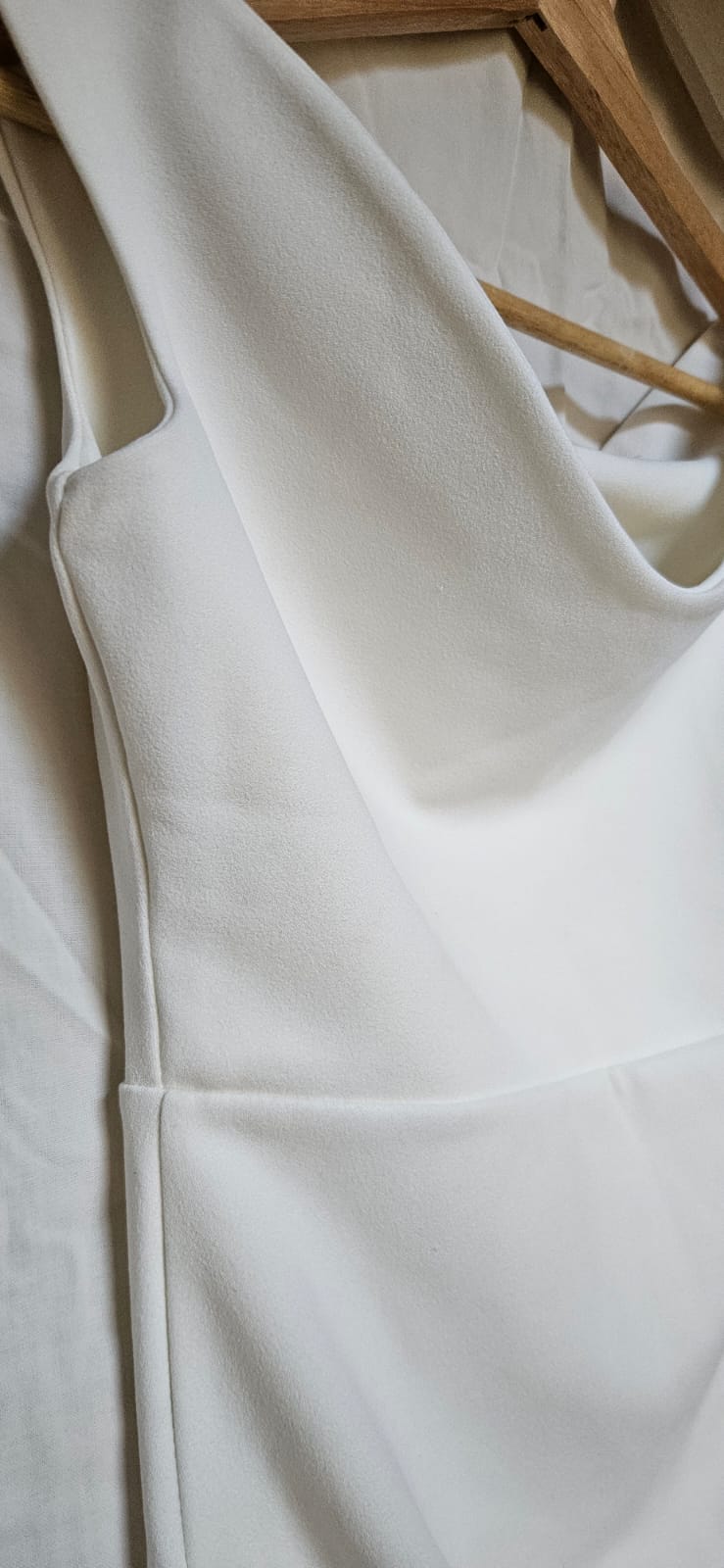 White Cowl Neck Bodysuit