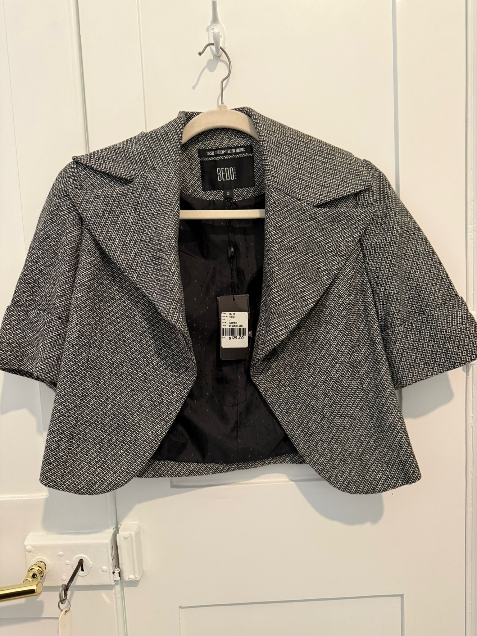 Bedo Cropped Tweed Blazer – Poppy's Closet
