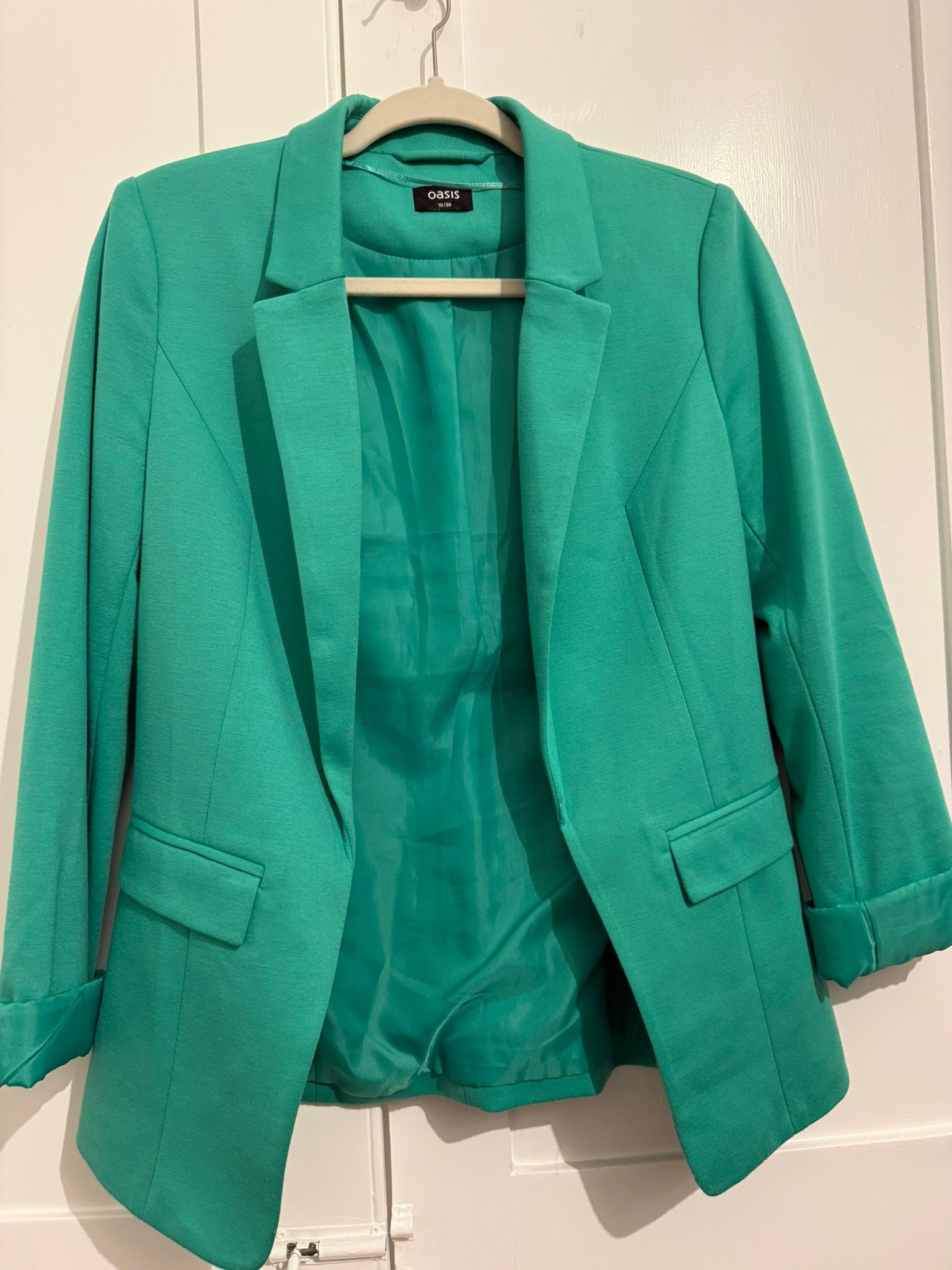 Oasis Green Blazer Size 10/36 — Poppy's Closet