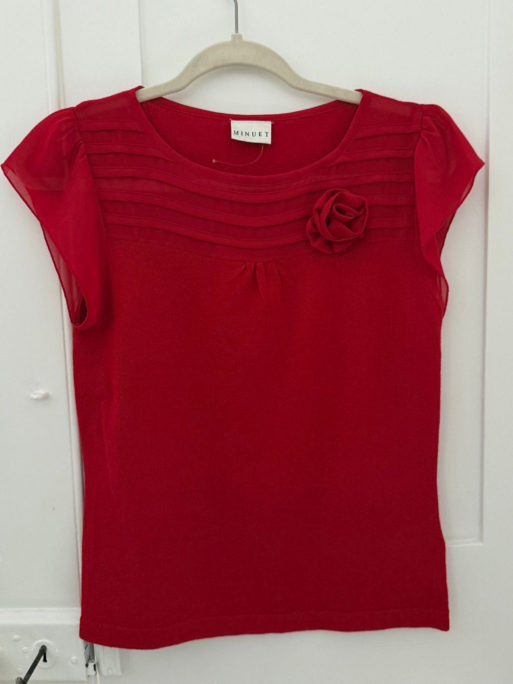 Minuet Red Rose Top Size 10/12 — Poppy's Closet