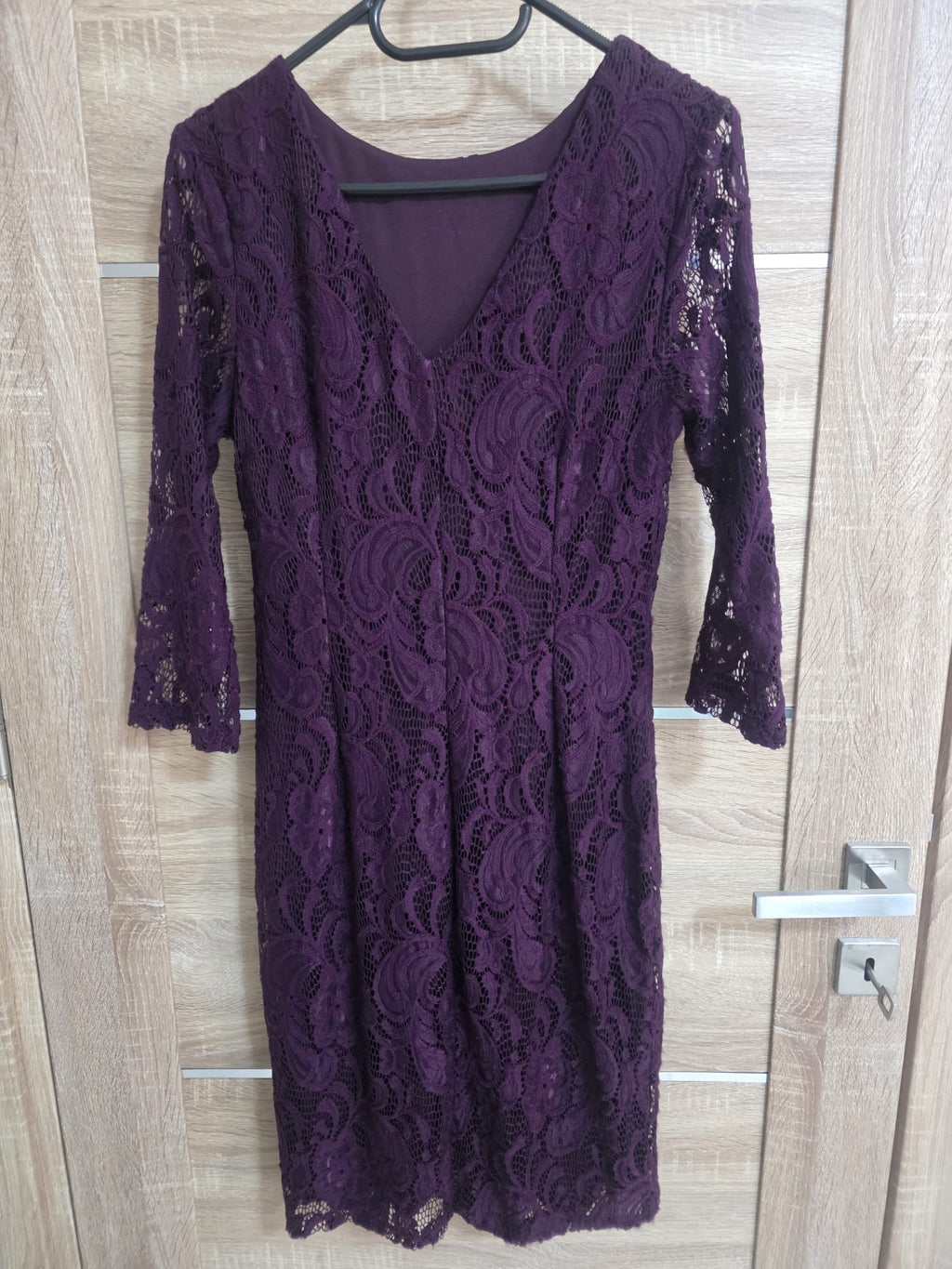 Lace 3/4 Sleeve Bodycon Midi Dress – Feffey's Closet