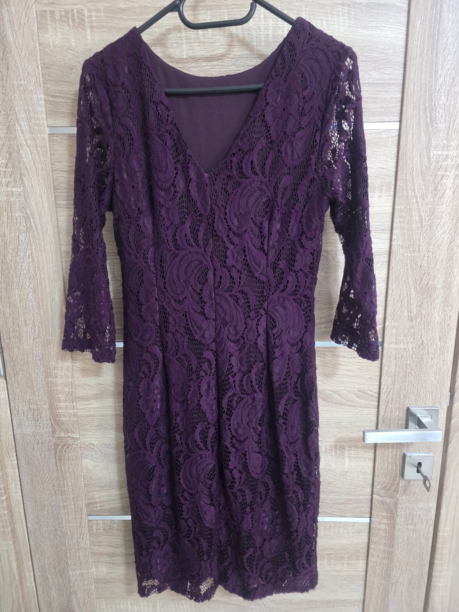 Lace 3/4 Sleeve Bodycon Midi Dress – Feffey's Closet