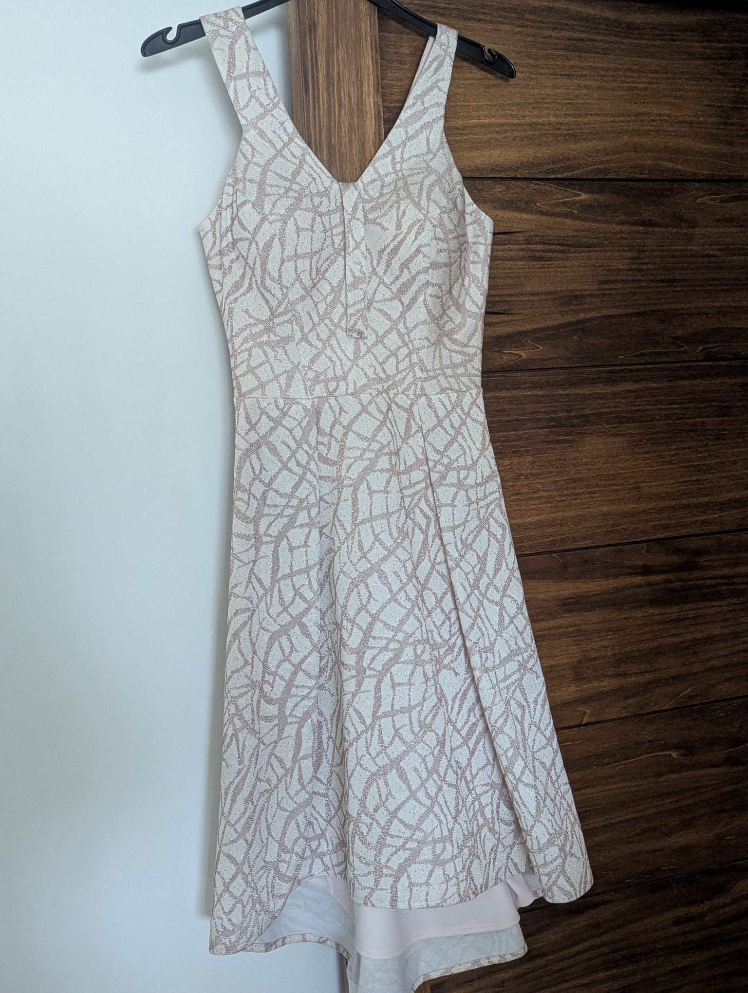 Cream Nilara Silver Glitter Embroidered Fit-and-Flare Midi Dress – Lulu's Closet