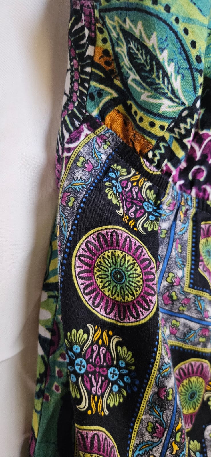 OVS Young dress detail — patchwork print close-up