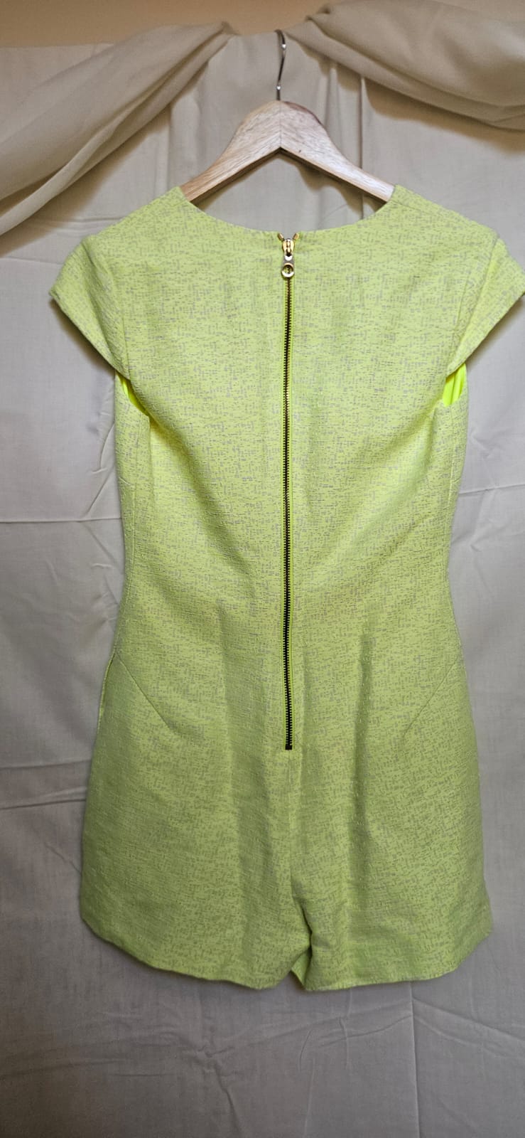 Ted Baker playsuit back view with full-length zip