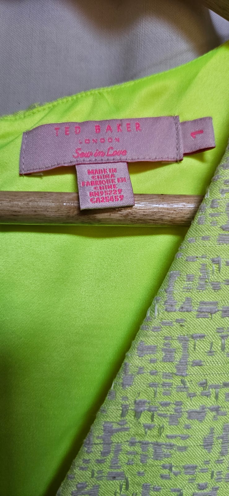 Ted Baker playsuit brand label - Savision Love collection