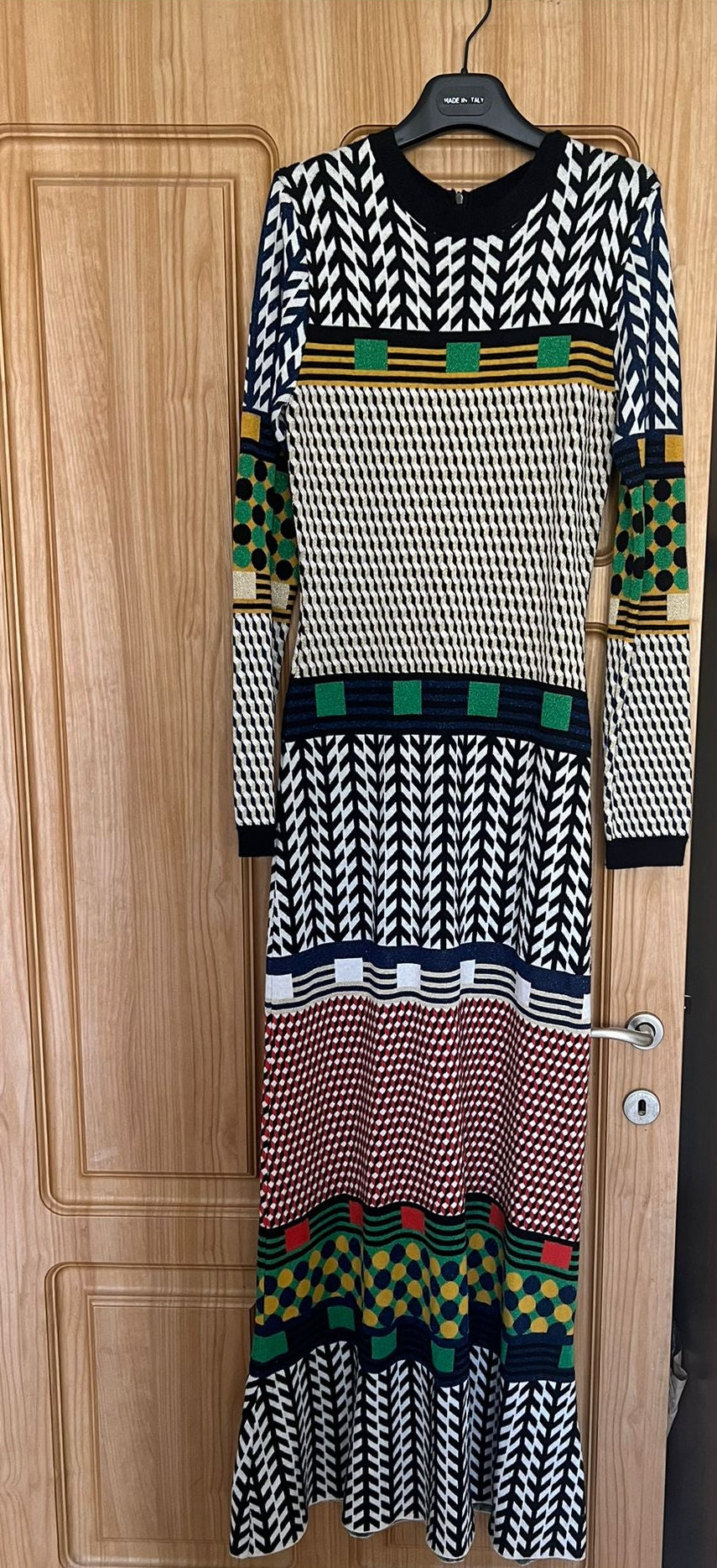 Miriam Stella Geometric Knit Maxi Dress - Mireille's Closet