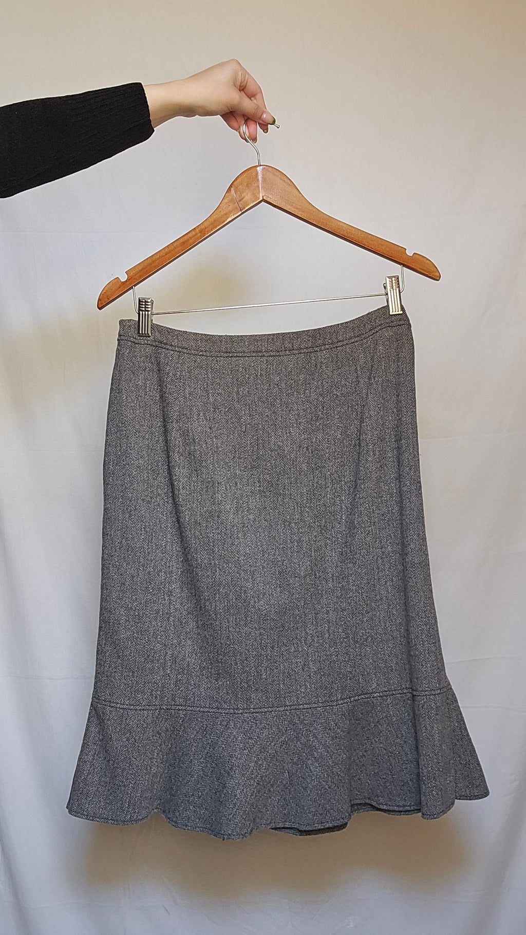 Marella Grey Wool Blend Midi Skirt