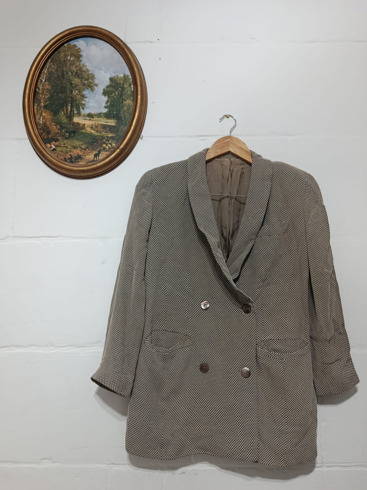 Vintage Brown Double-Breasted Blazer