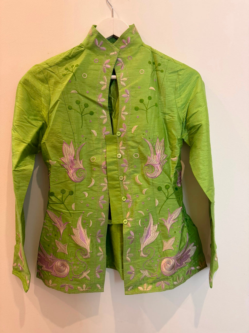 Nara Camicie Embroidered Silk Shirt — Poppy's Closet