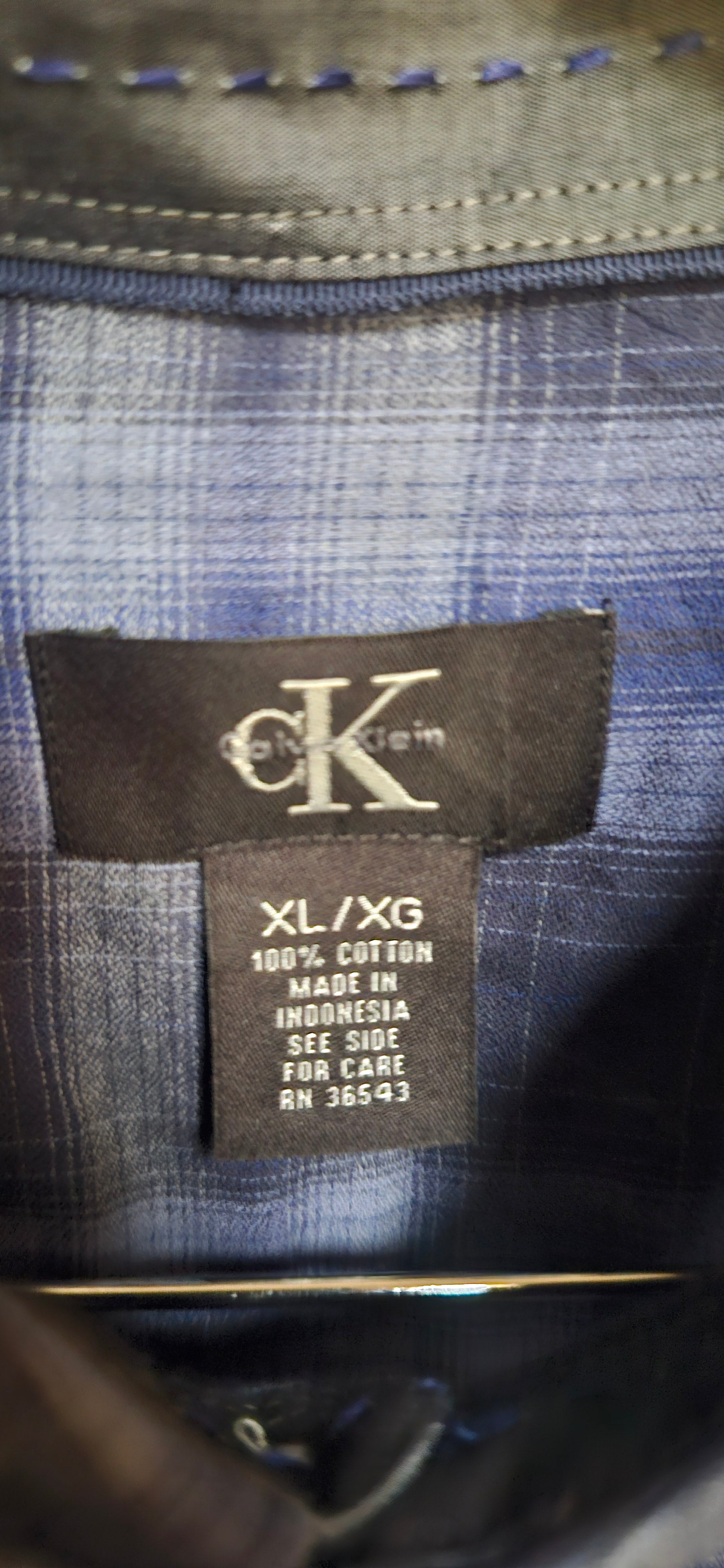 Calvin Klein Blue Plaid Shirt